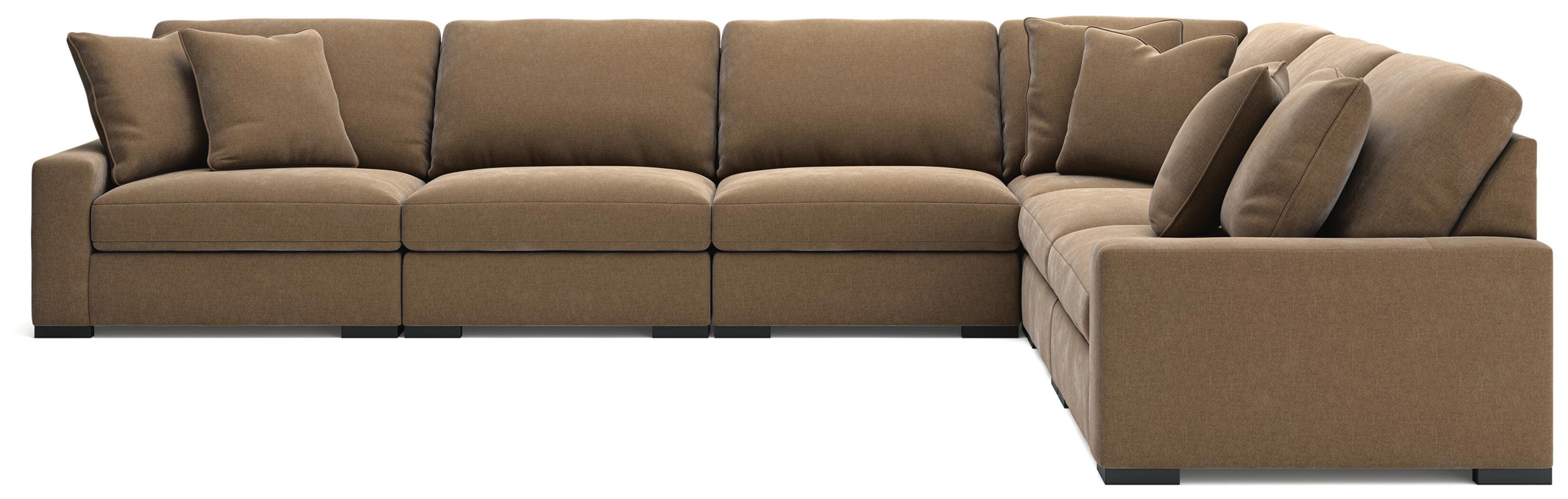 Ashley Luxe Calden Velvet 6-Piece Modular L-Shaped Sectional
