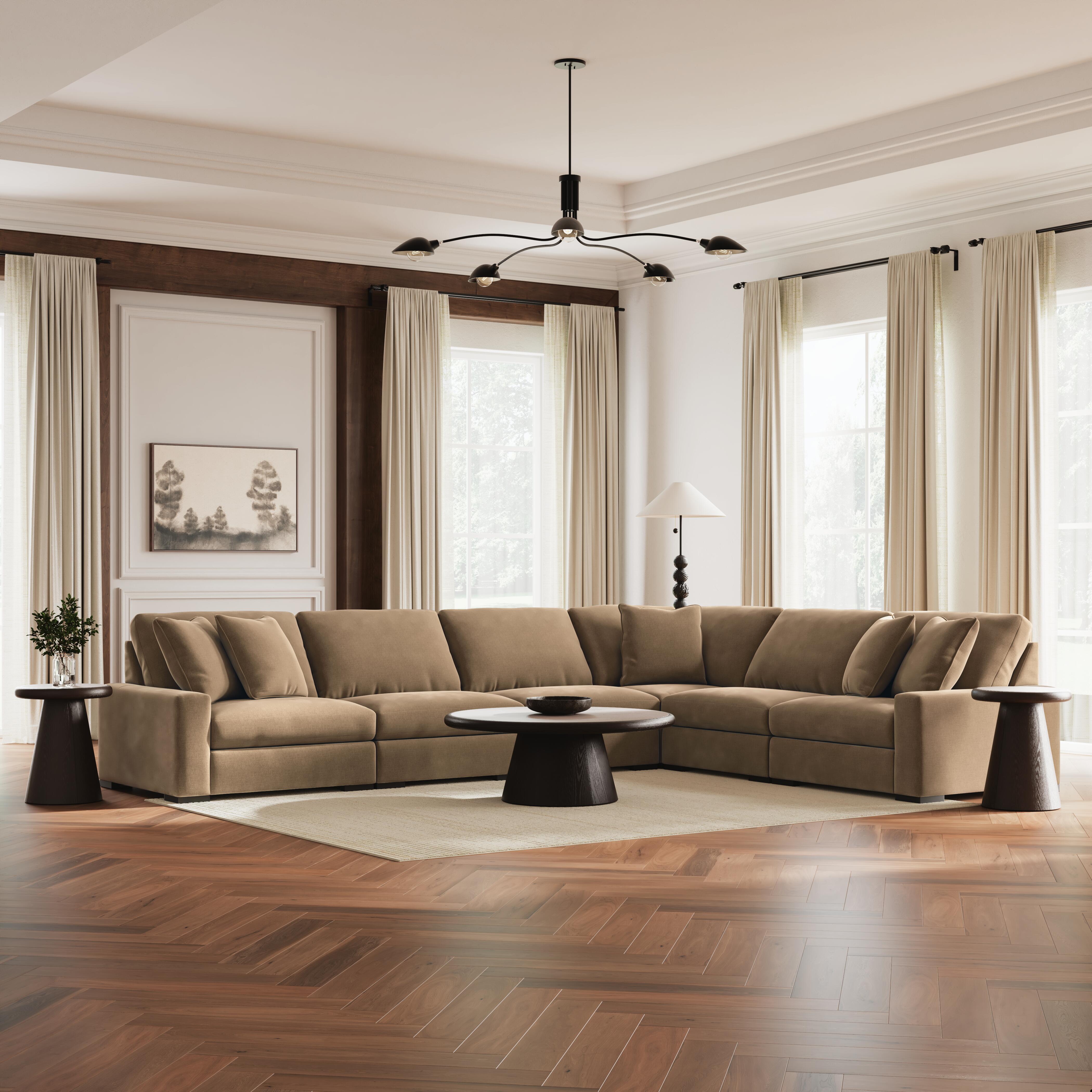 Calden 6-Piece Sectional, Sable, large