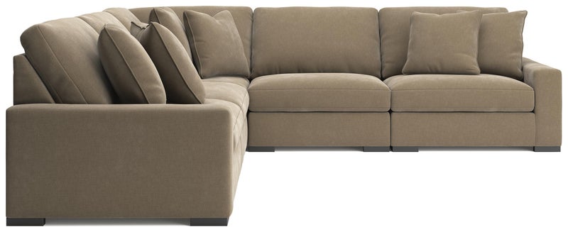 Ashley Luxe Calden Velvet 5-Piece Modular Corner Sectional