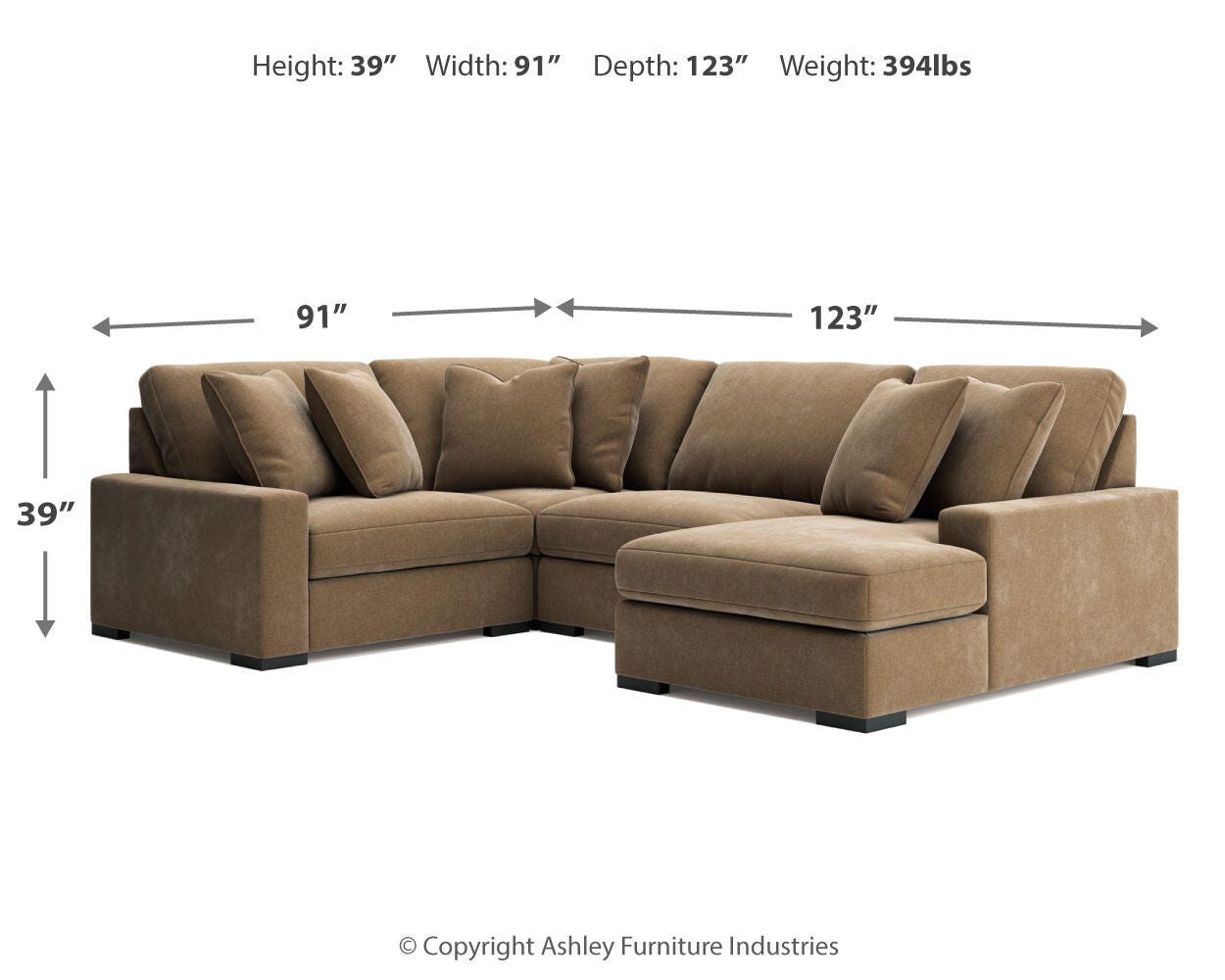 Calden 4-Piece Sectional with Chaise - image 7