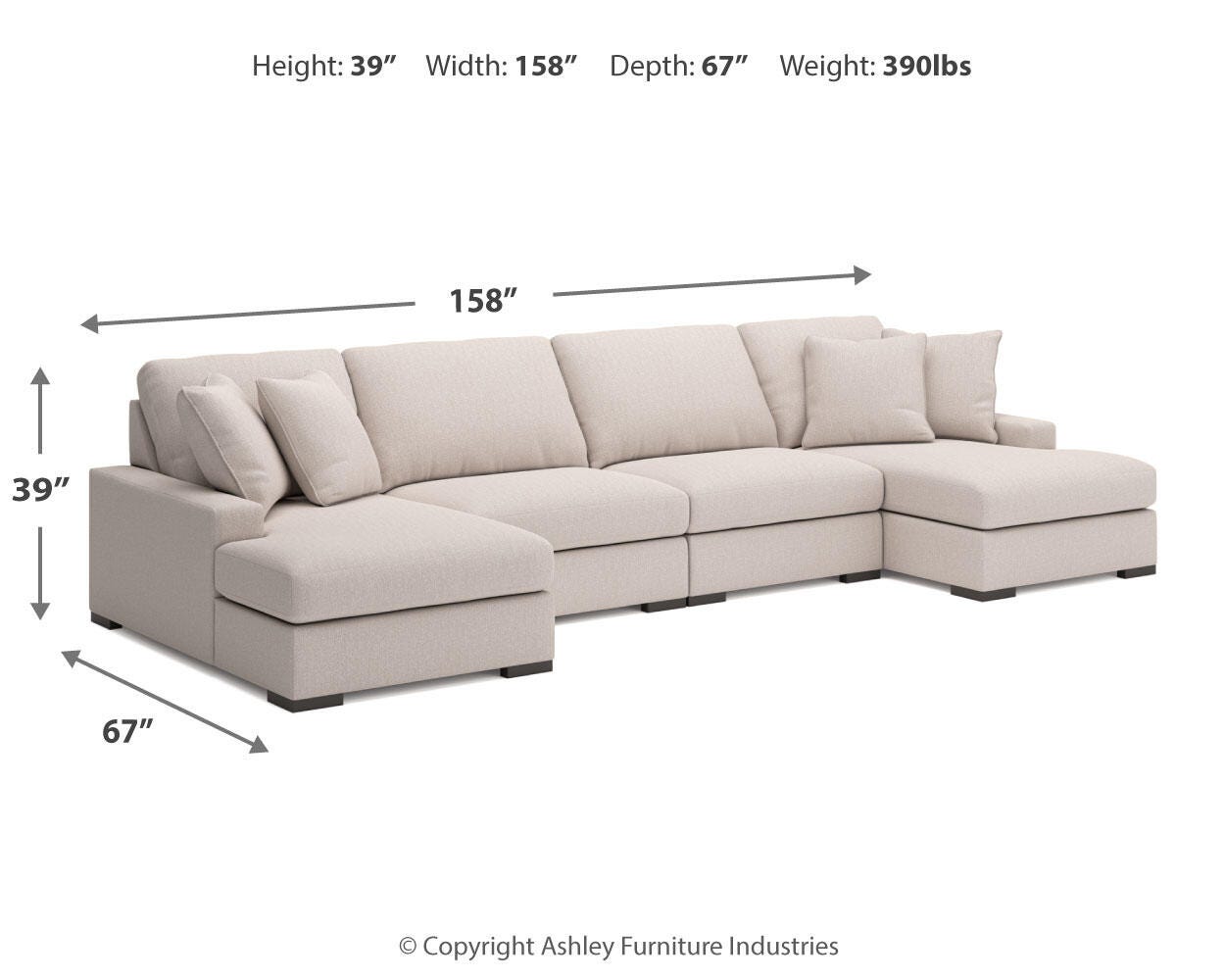 Calden 4-Piece Sectional with Double Chaise - image 9