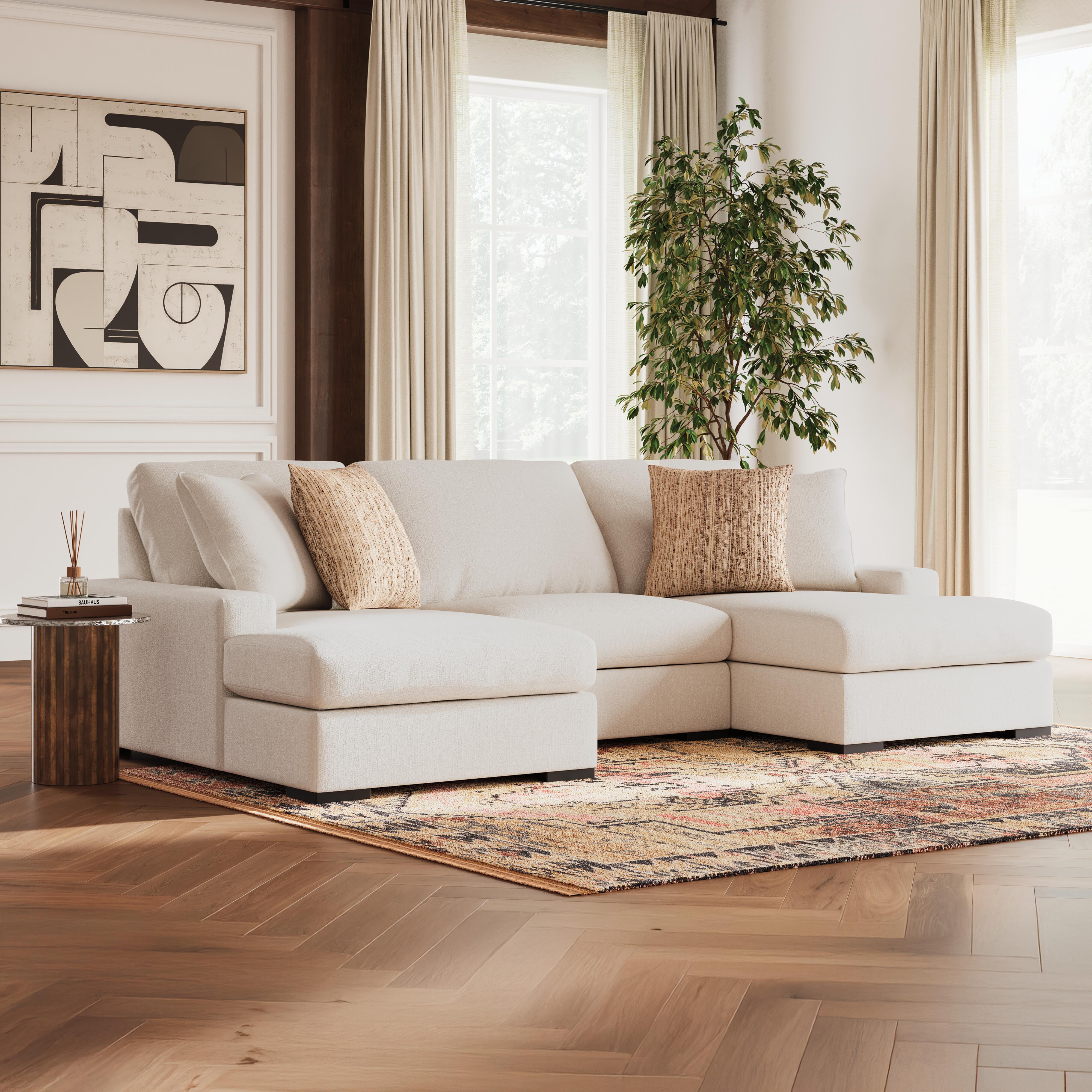 Calden 3-Piece Sectional with Double Chaise, Oyster, large