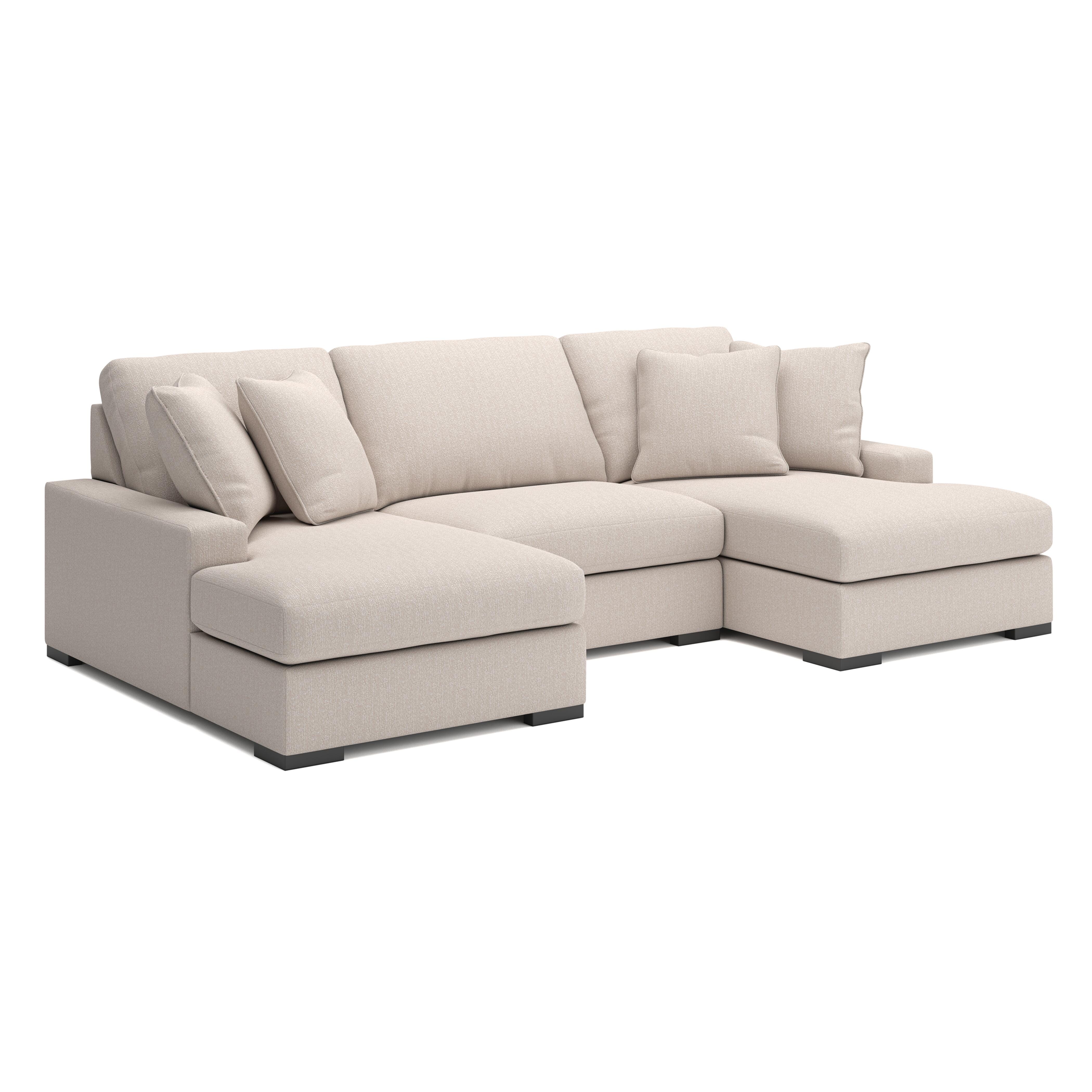 Calden 3-Piece Sectional with Double Chaise, Oyster, large