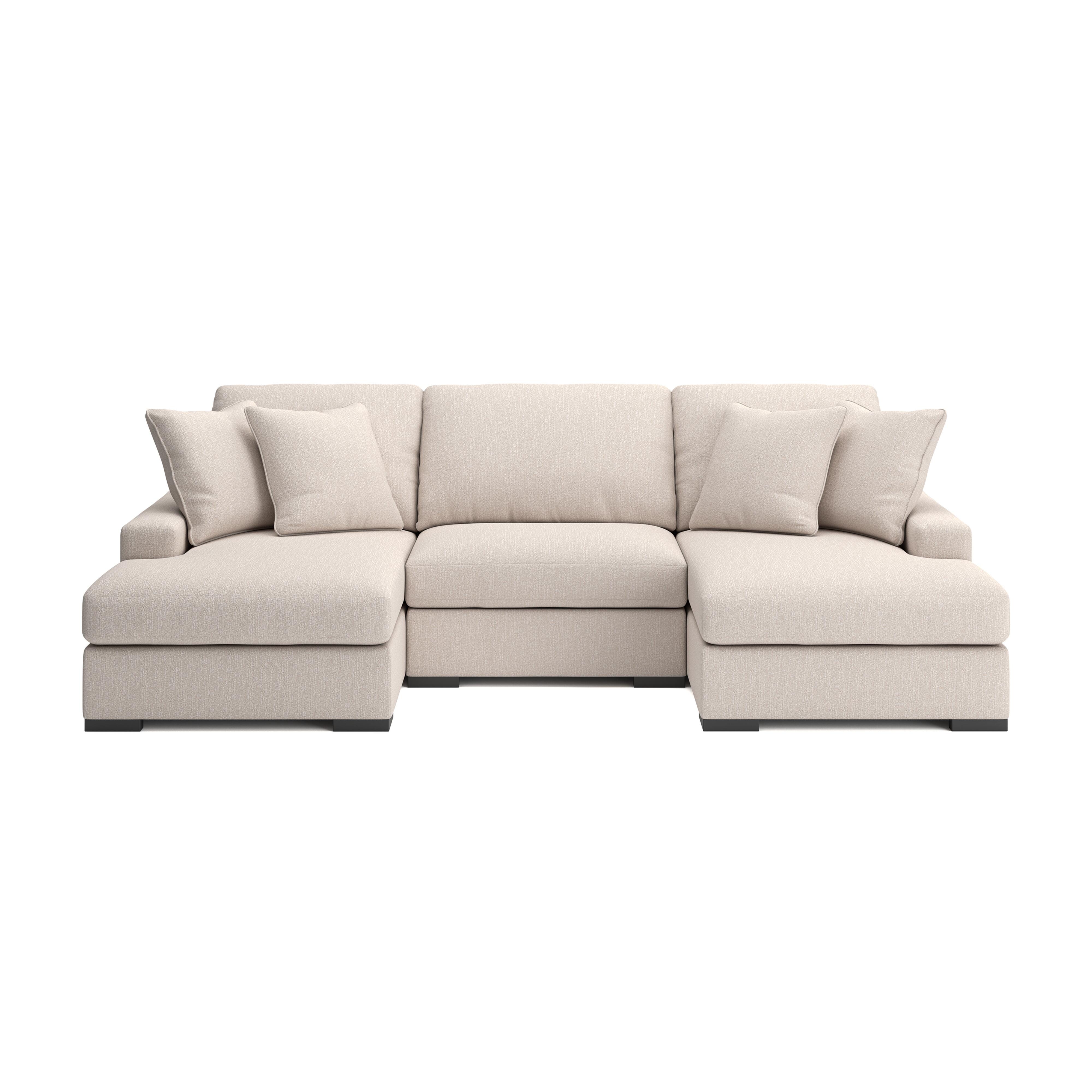 Calden 3-Piece Sectional with Double Chaise, Oyster, large