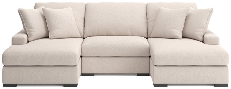 Ashley Luxe Calden Boucle 3-Piece Modular Sectional with Double Chaise