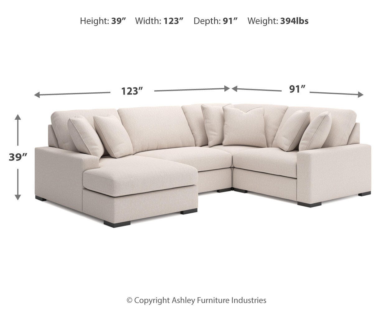 Calden 4-Piece Sectional with Chaise - image 7