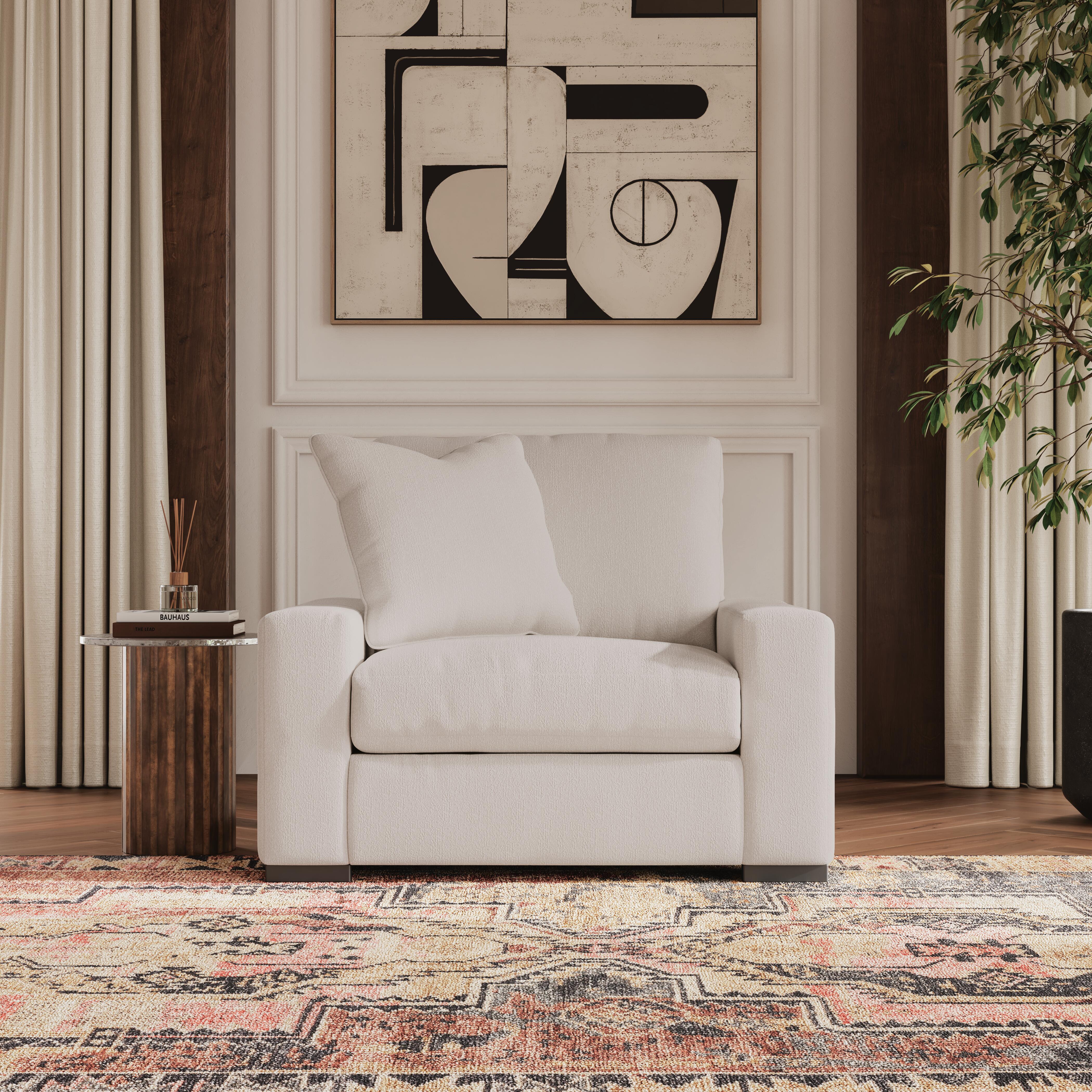 Calden Oversized Chair, Oyster, rollover