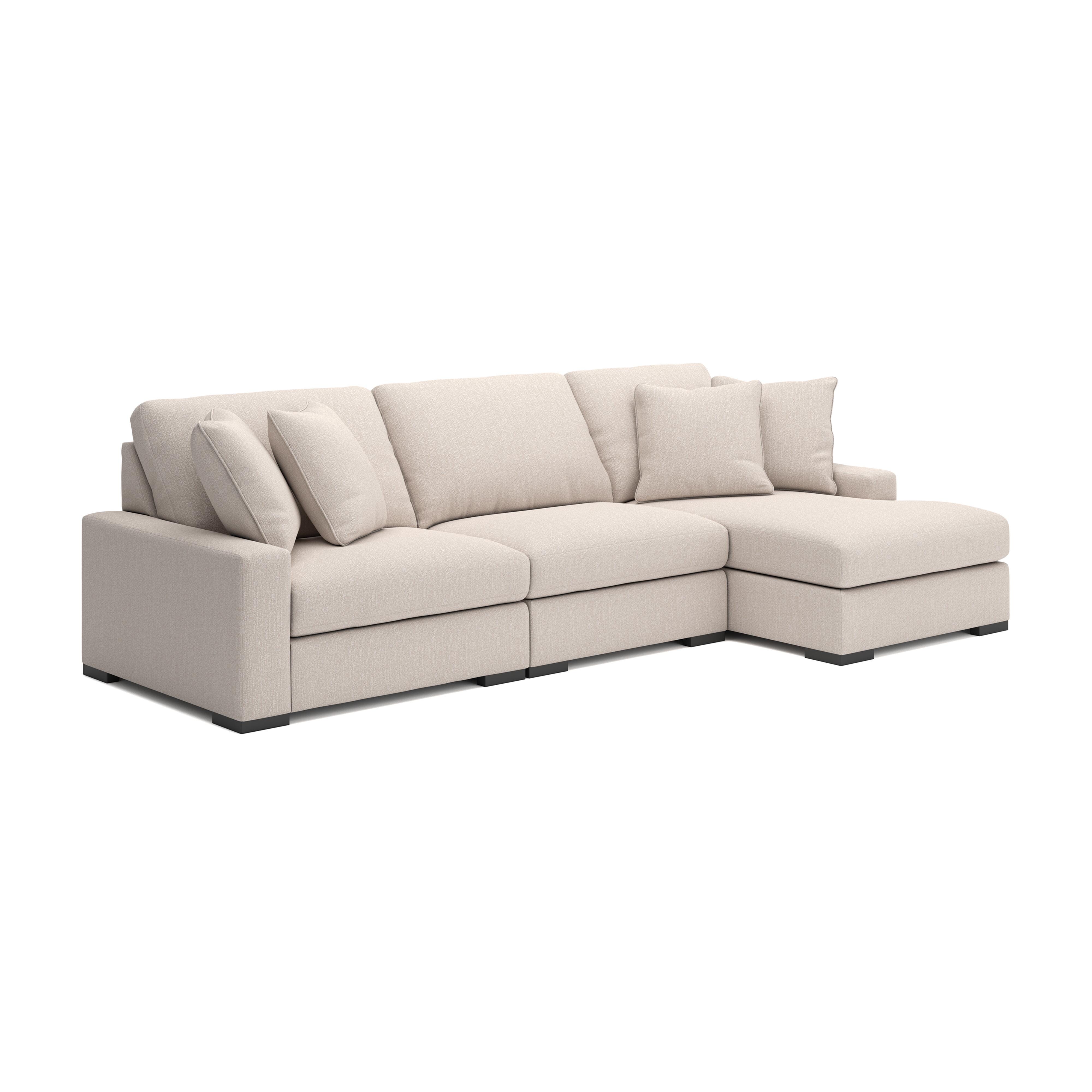 Calden 3-Piece Sectional with Chaise, Oyster, large