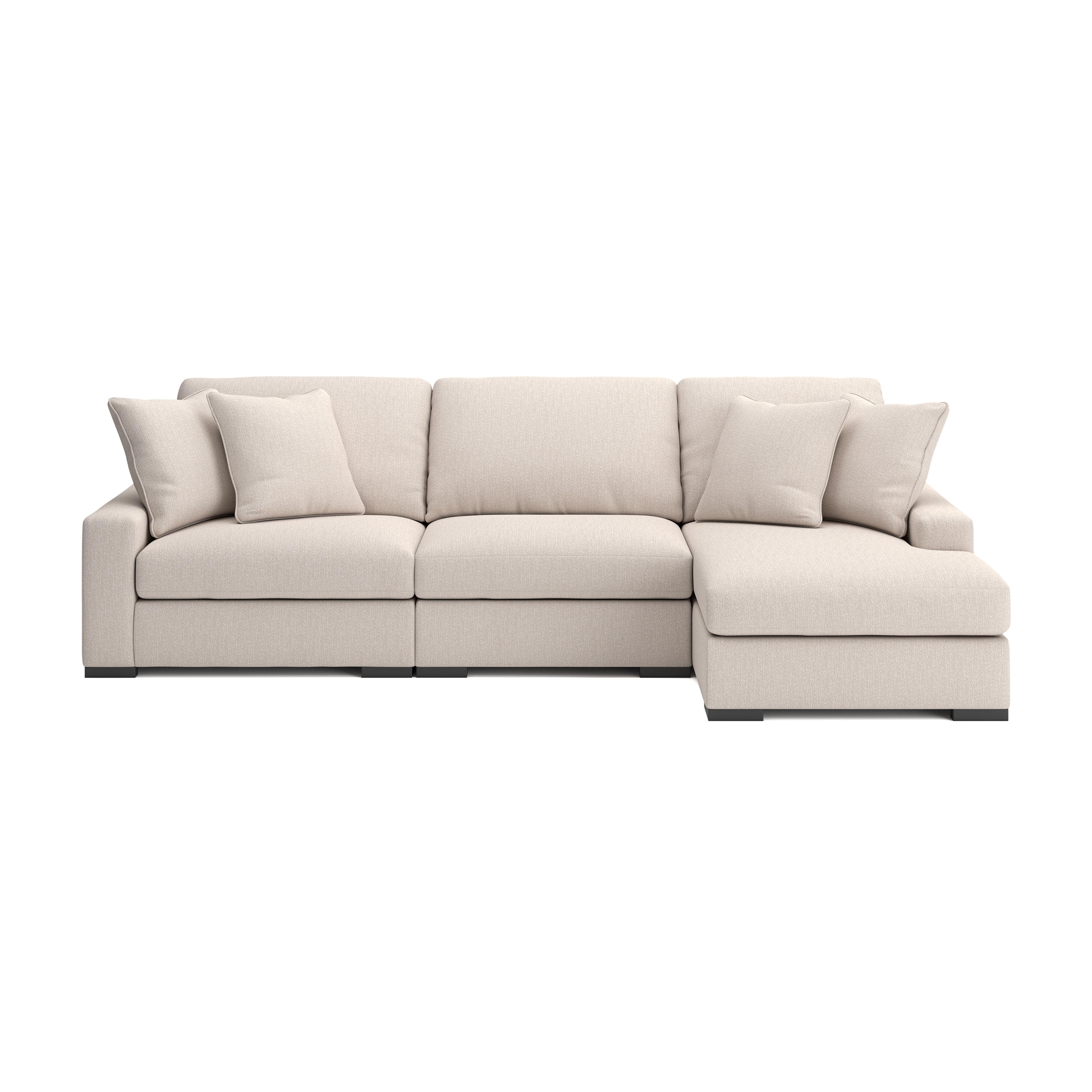 Calden 3-Piece Sectional with Chaise, Oyster, large