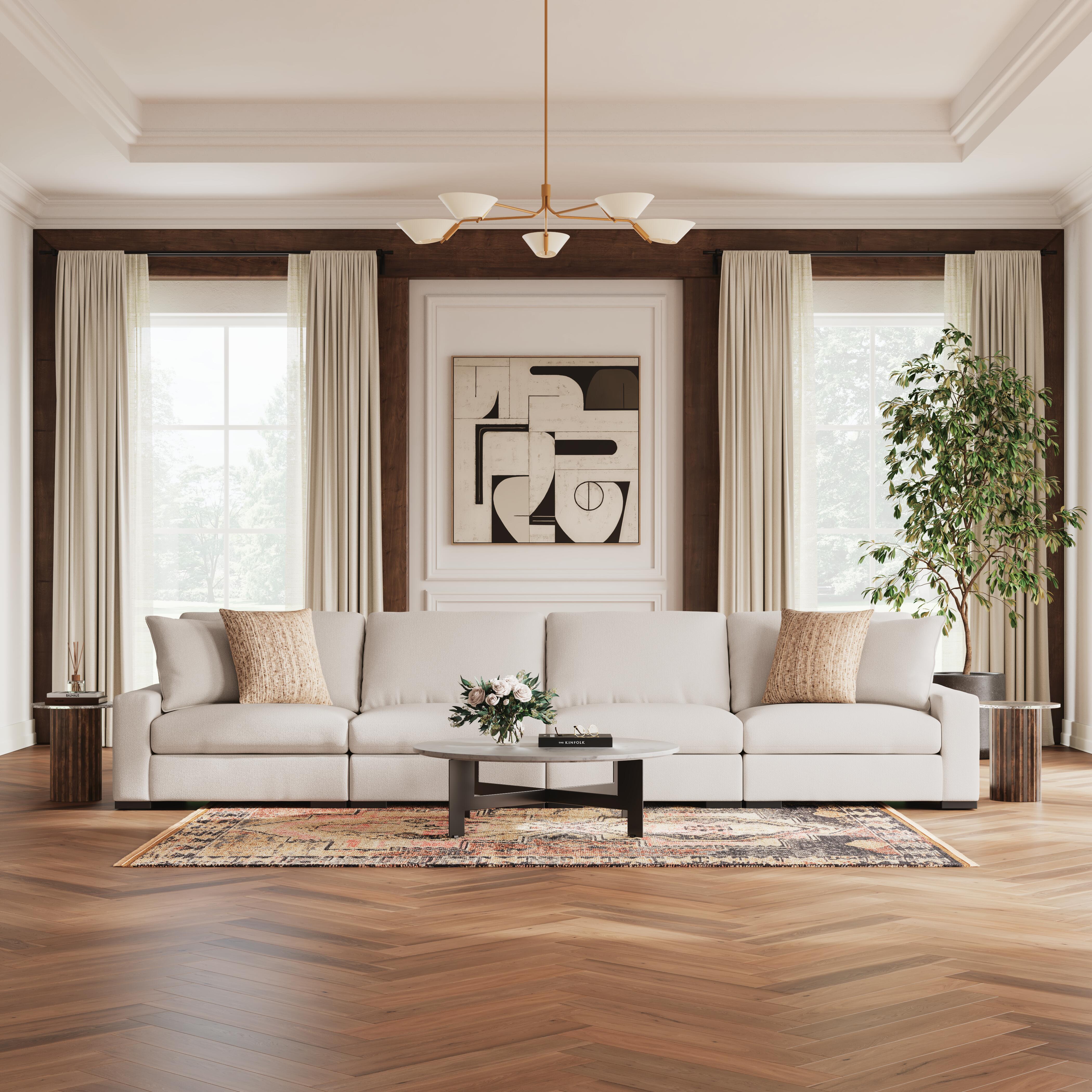 Calden 4-Piece Sectional Sofa, Oyster, rollover