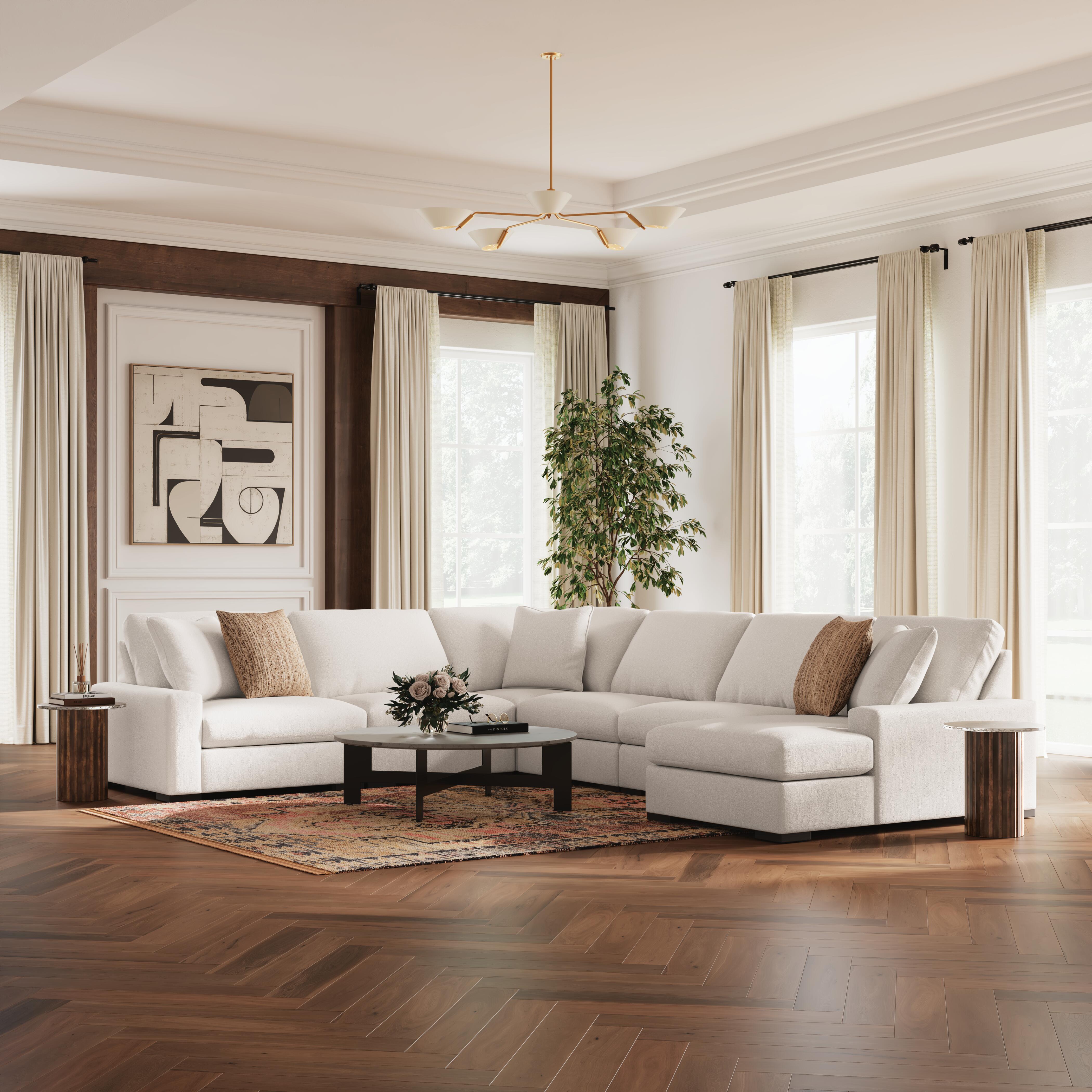 Calden 6-Piece Sectional with Chaise, Oyster, large