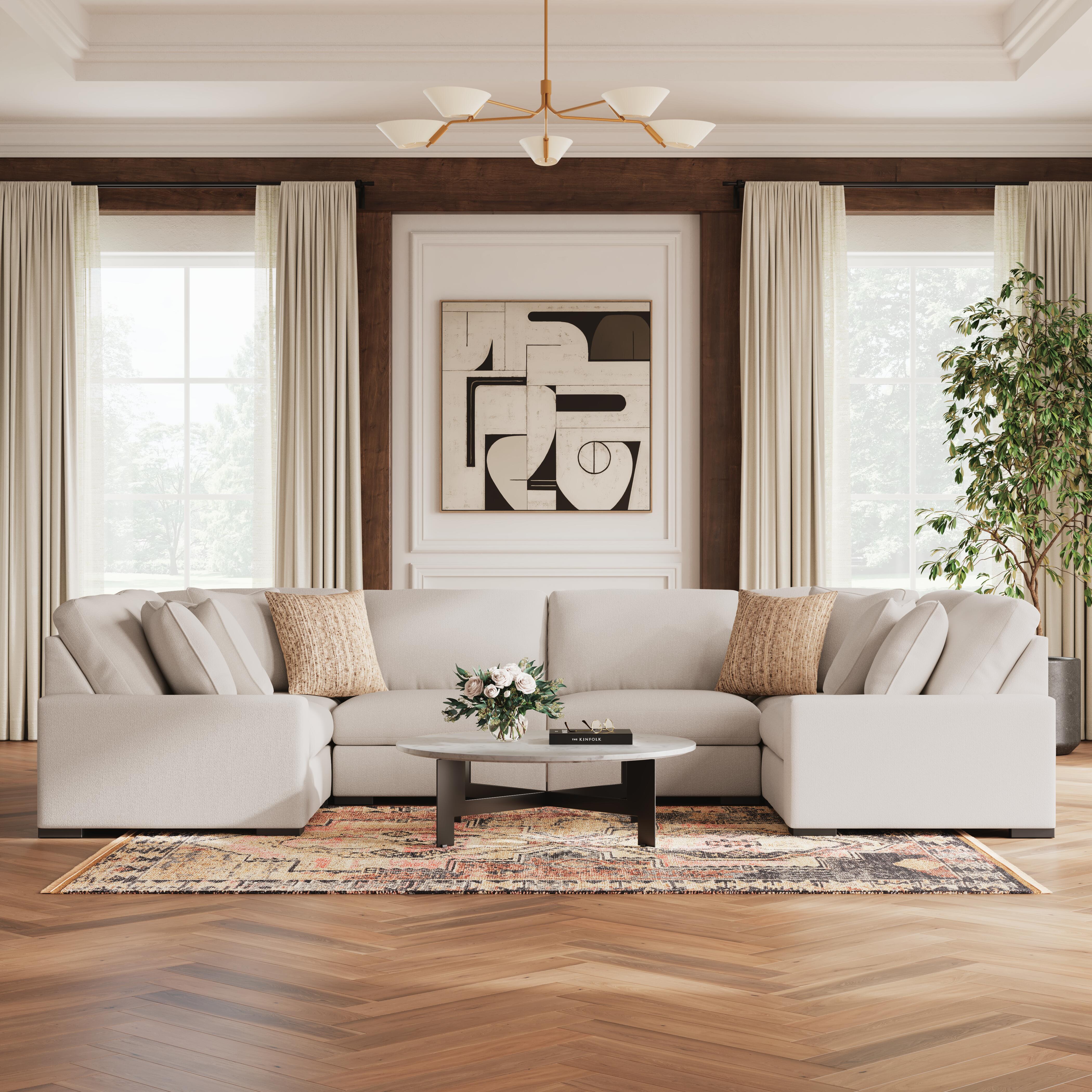 Calden 6-Piece Sectional, Oyster, large