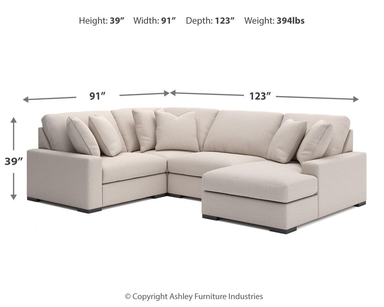 Calden 4-Piece Sectional with Chaise - image 8