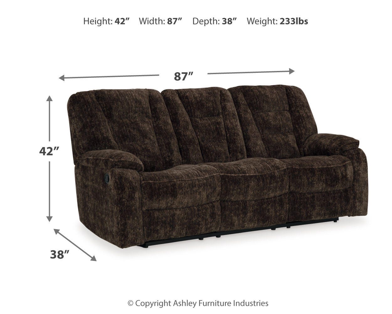 Soundwave Reclining Sofa with Drop Down Table - image 4