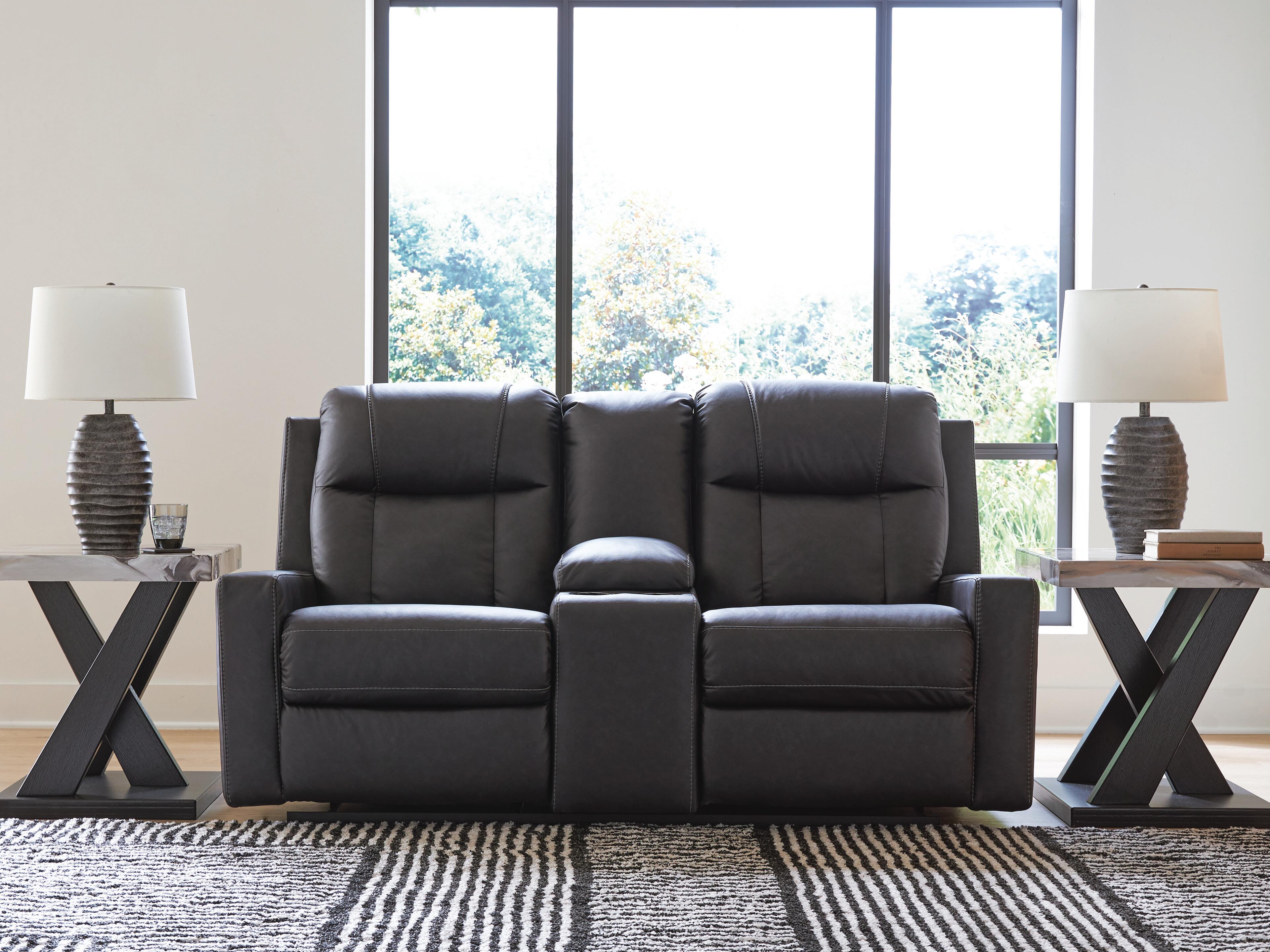 Mackmenville Reclining Loveseat with Console - image 1