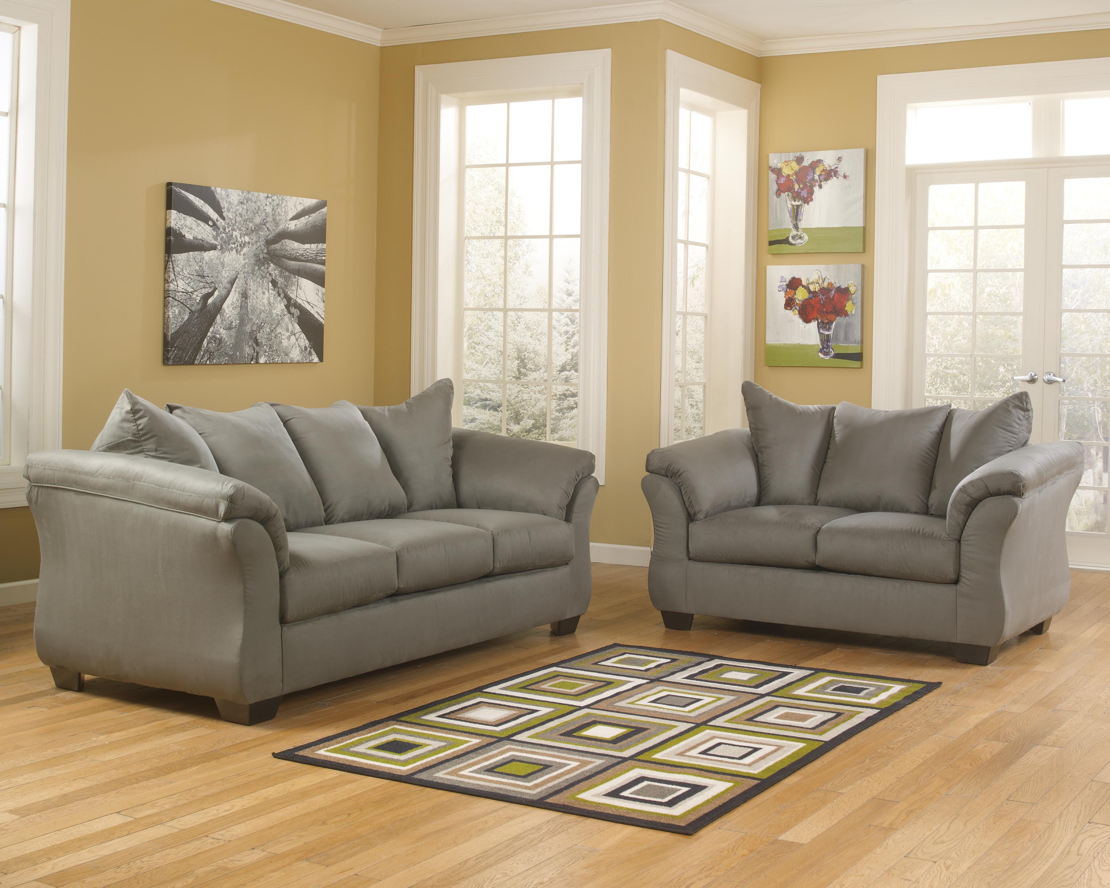 Darcy Sofa and Loveseat, Cobblestone, rollover