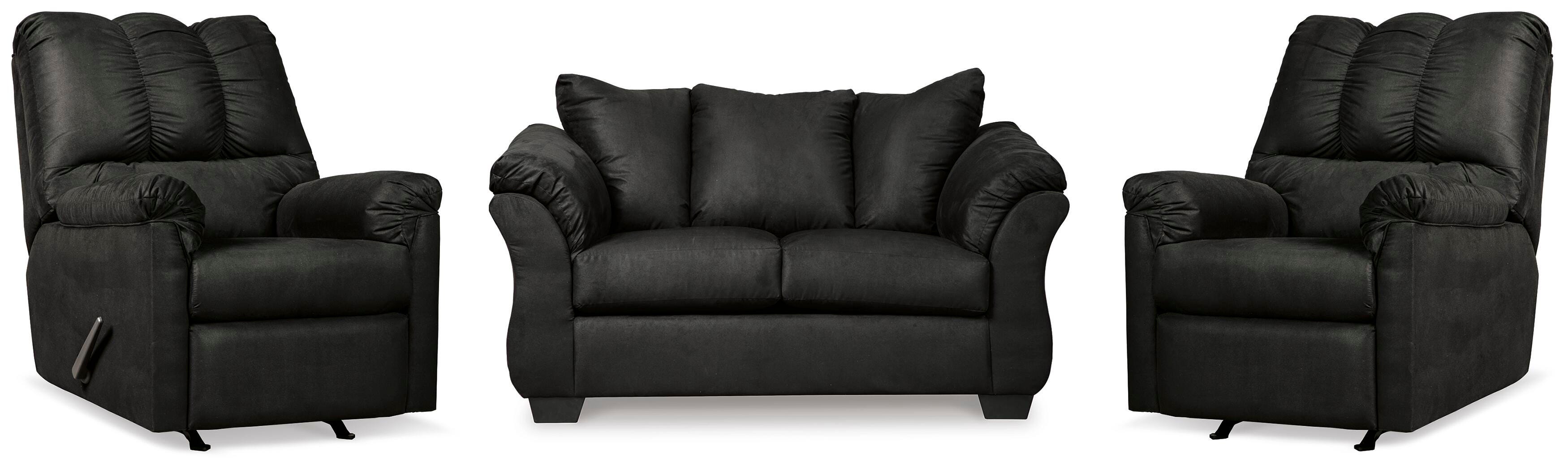Sofá de dos plazas y 2 sillones reclinables Darcy - image 1