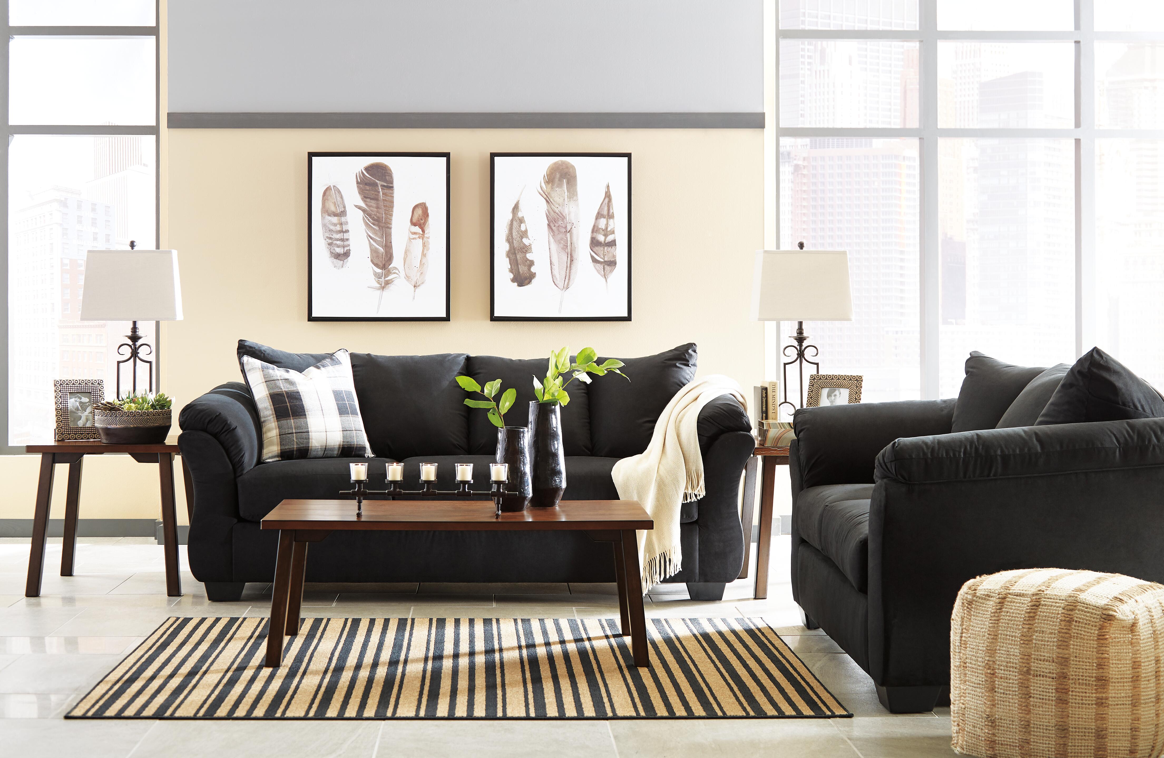 Darcy Full Sofa Sleeper, Black, large