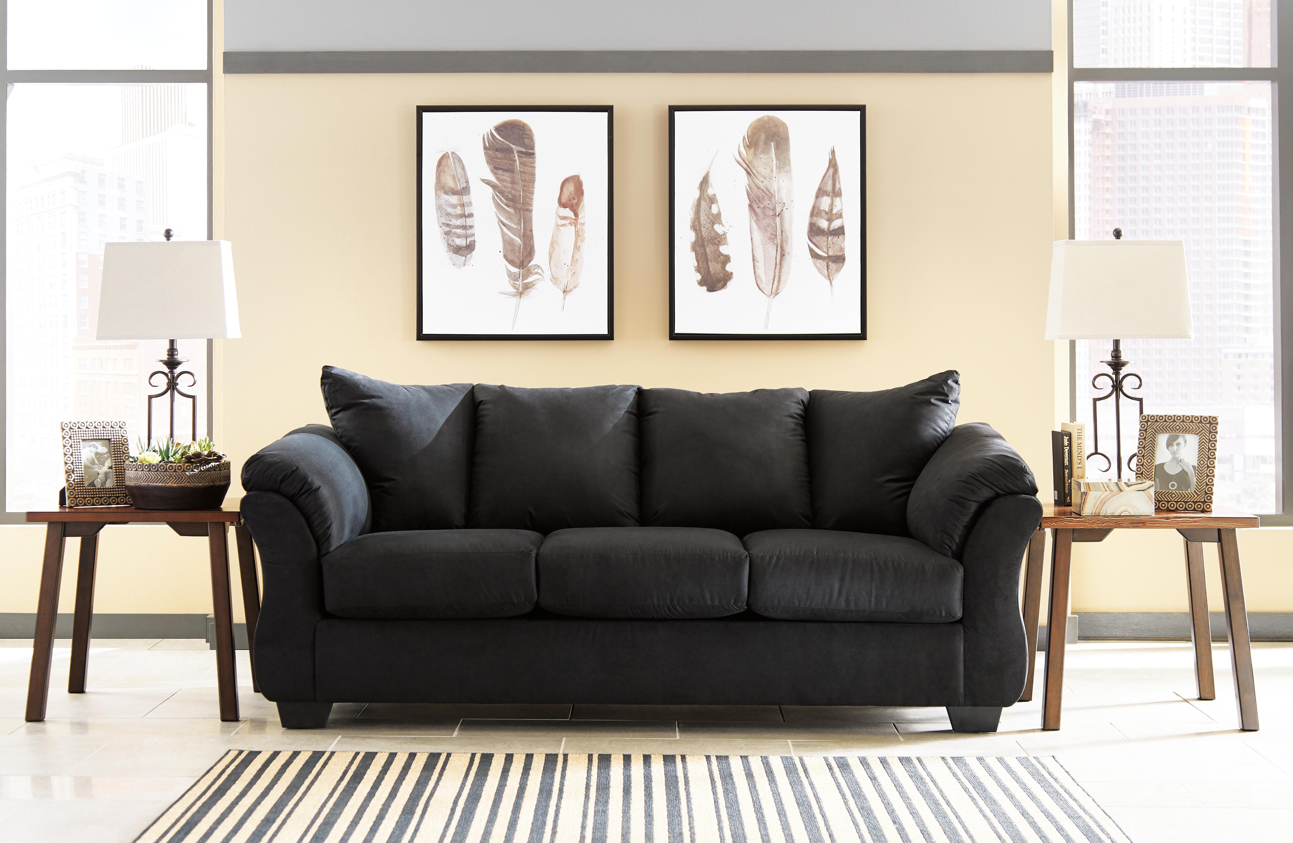 Darcy Full Sofa Sleeper, Black, large