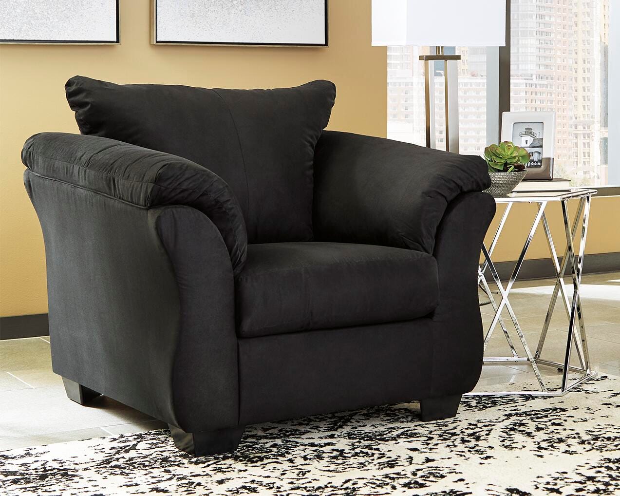 Darcy Chair, Black, rollover