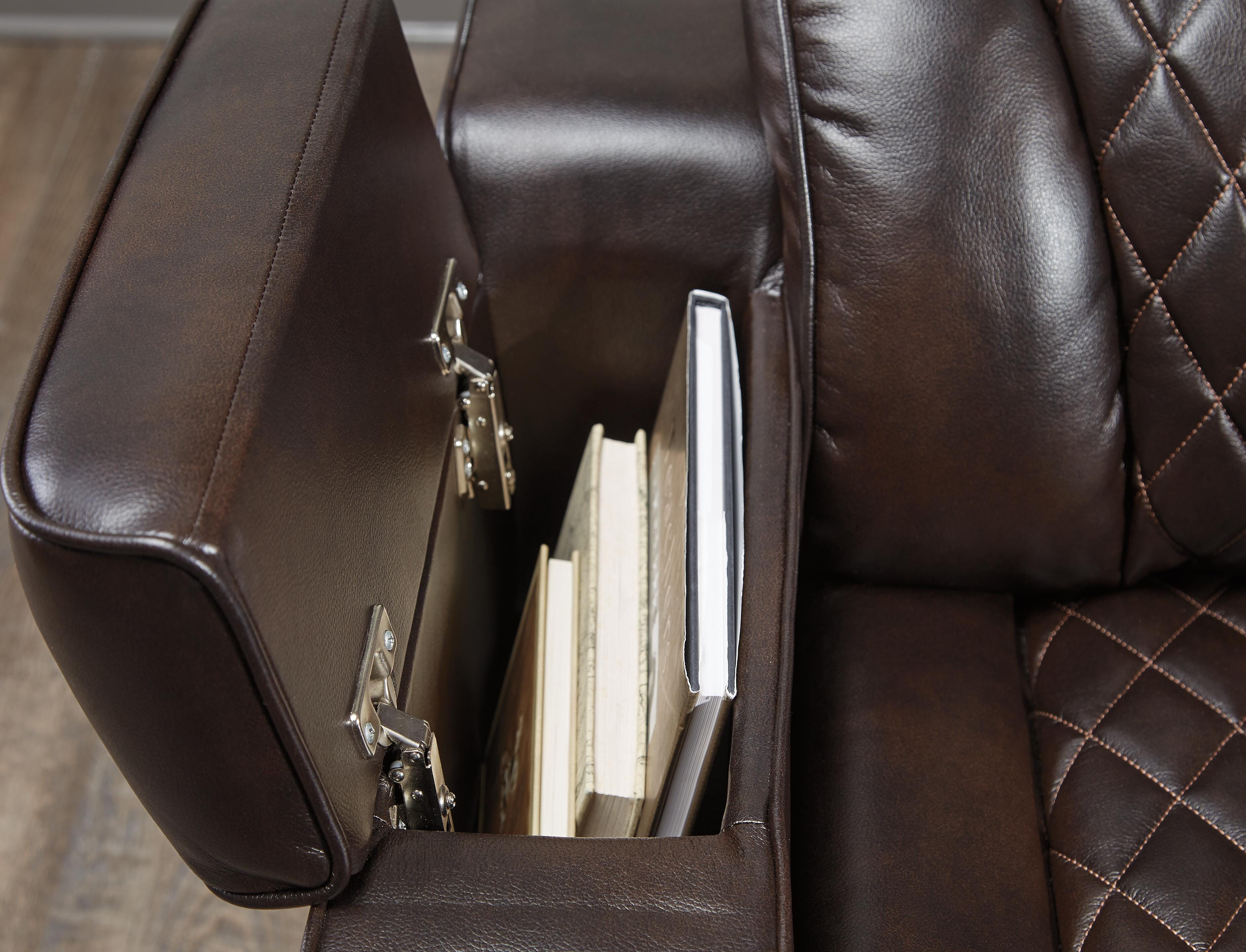 Warnerton Power Reclining Loveseat with Console - image 12