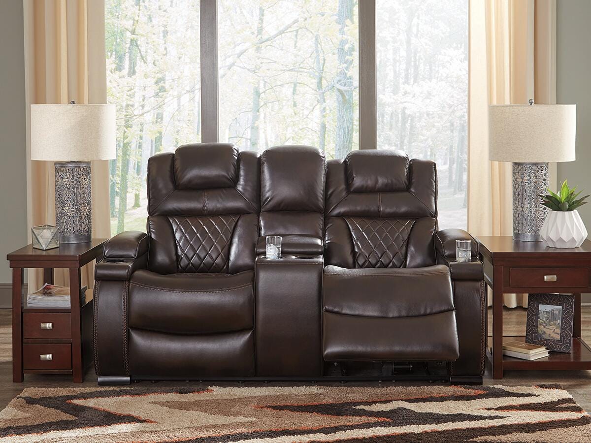 Warnerton Power Reclining Loveseat with Console - image 1