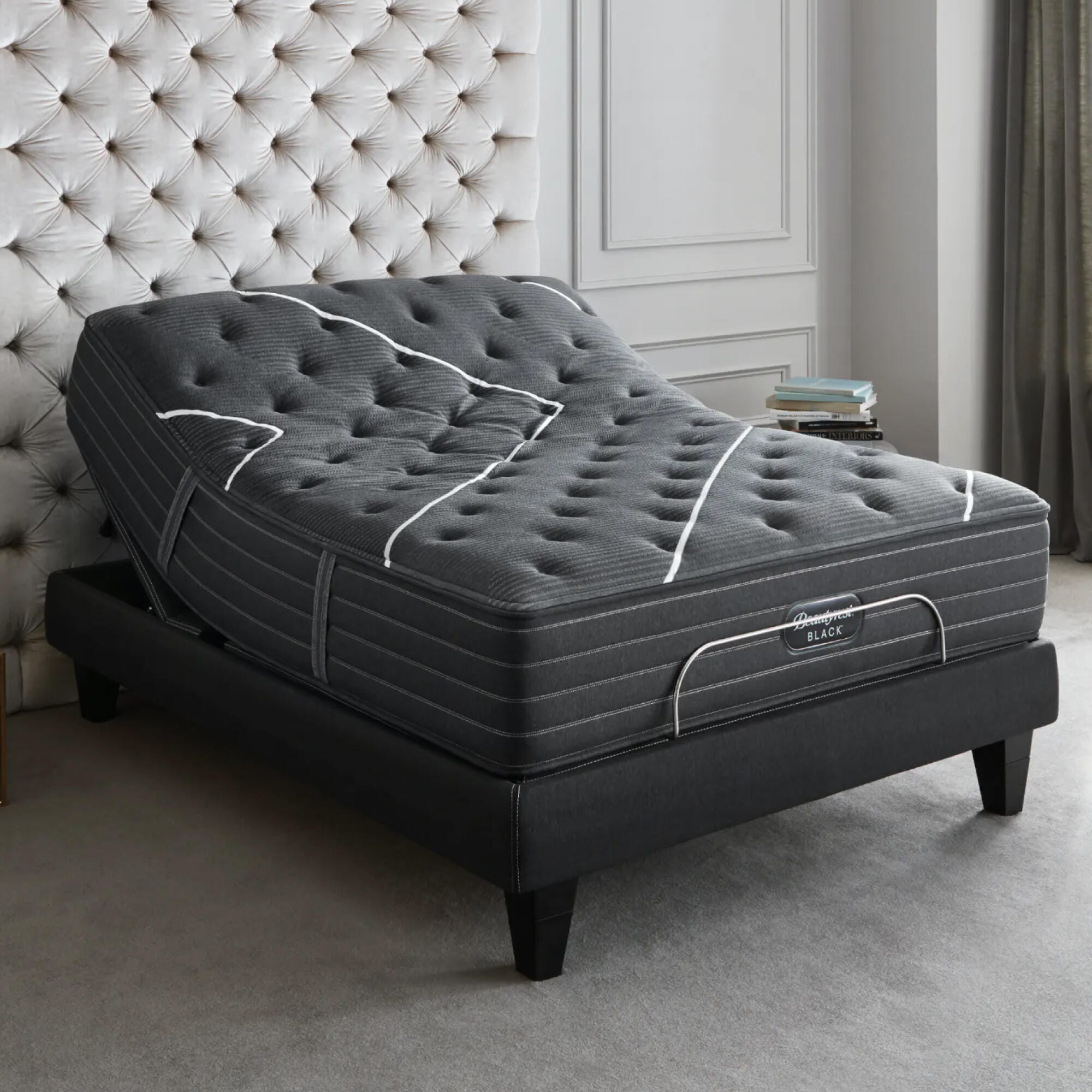 Beautyrest Black Luxury Base Twin XL, Black, rollover