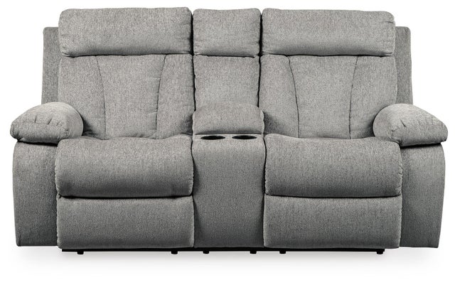 Mitchiner Manual Reclining Loveseat with Console