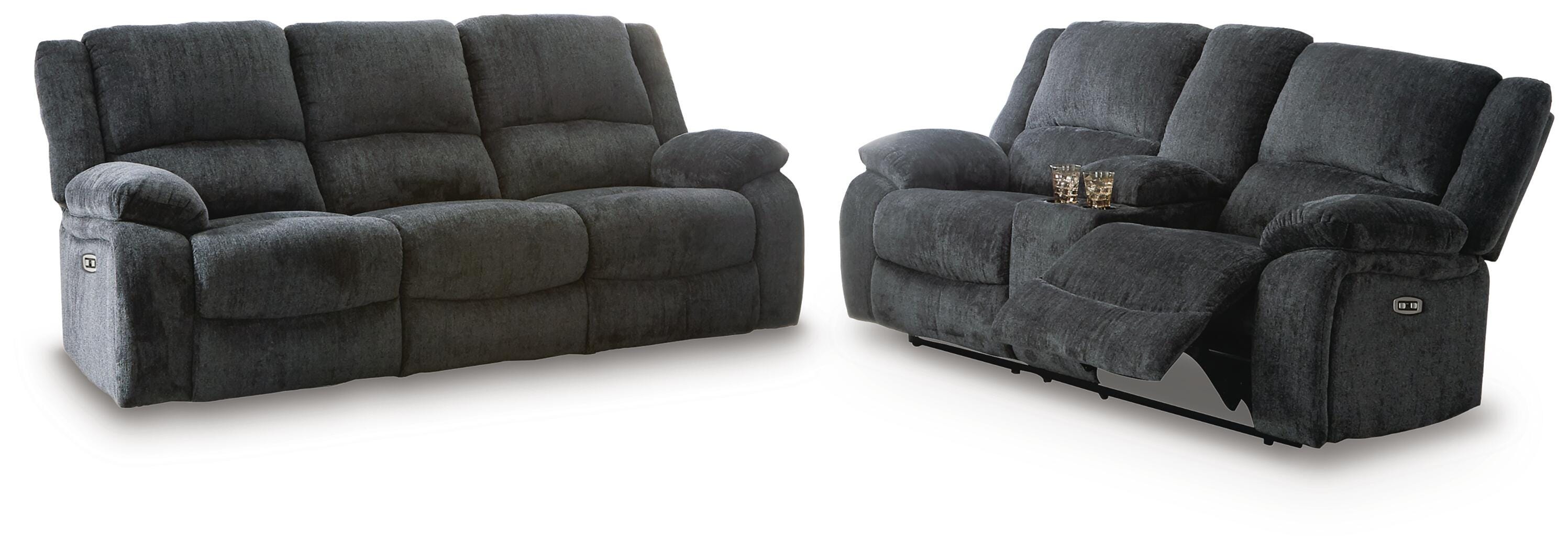 Draycoll Sofa and Loveseat, Slate, large