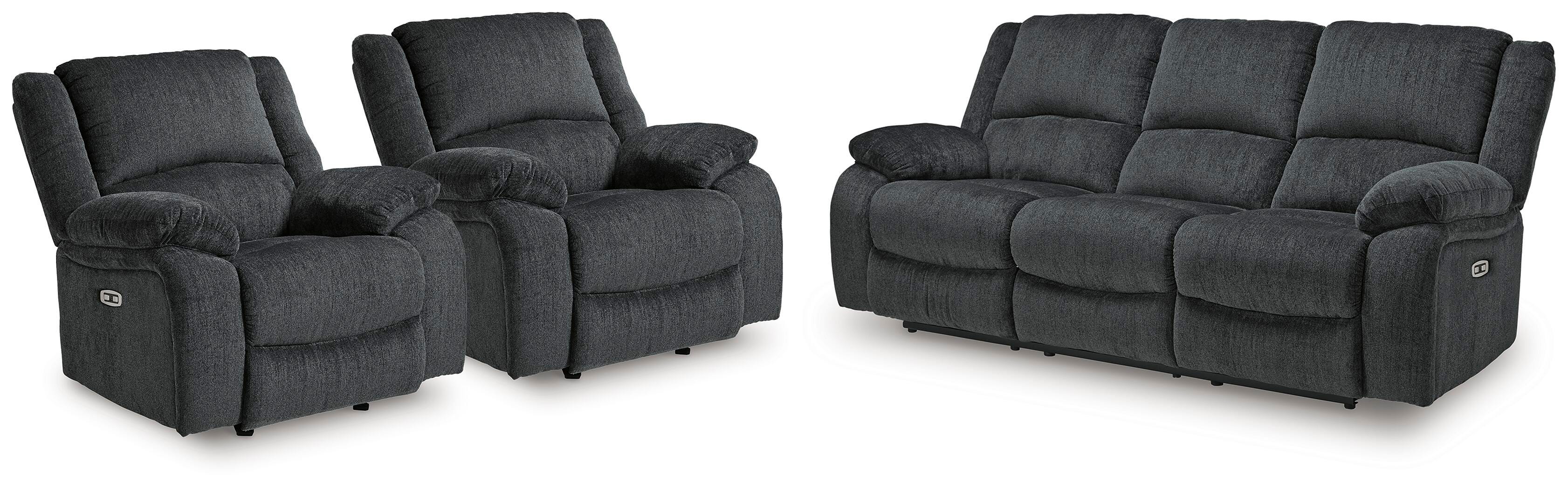 Draycoll Power Reclining Sofa and 2 Power Recliners - image 1