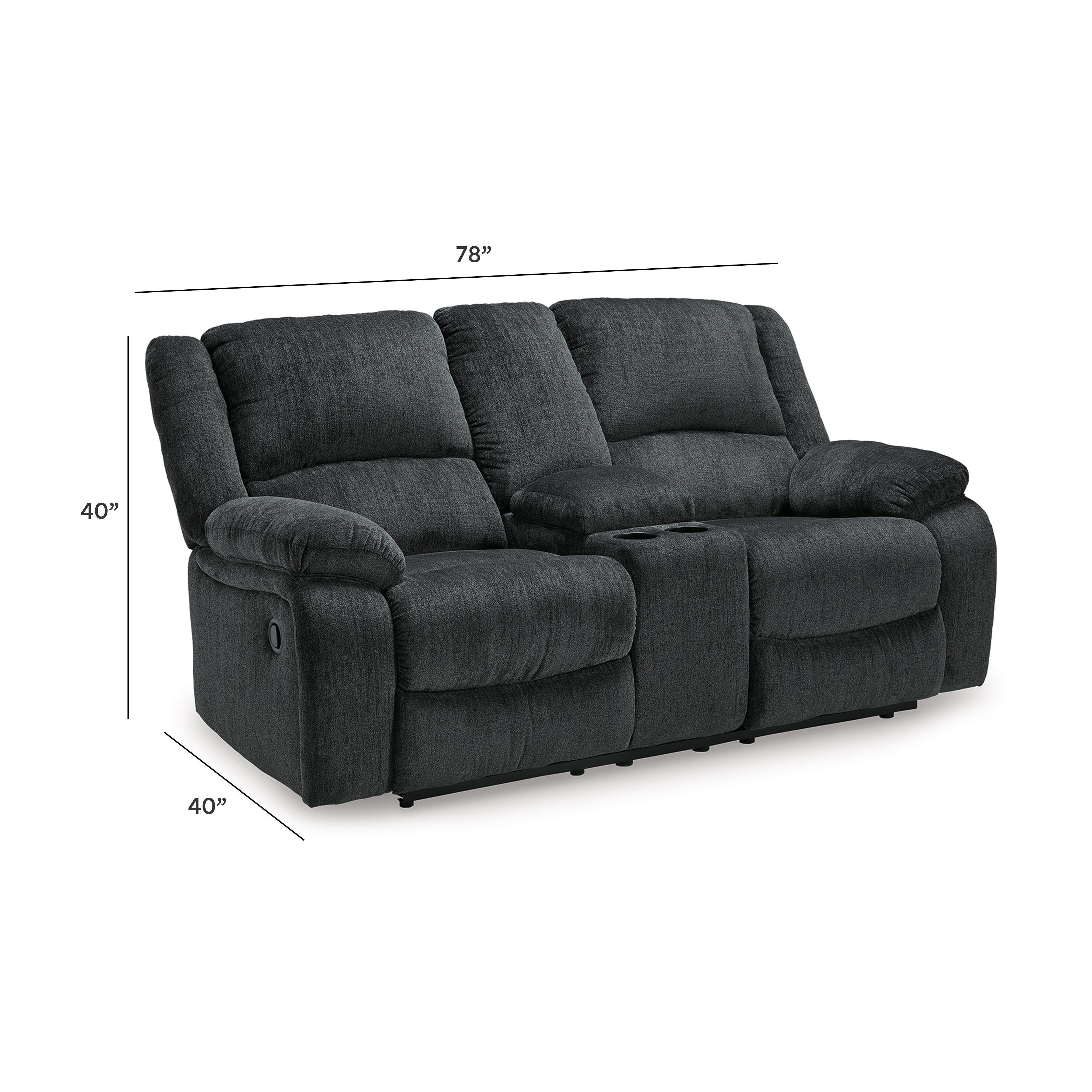 Draycoll Reclining Loveseat with Console - image 10