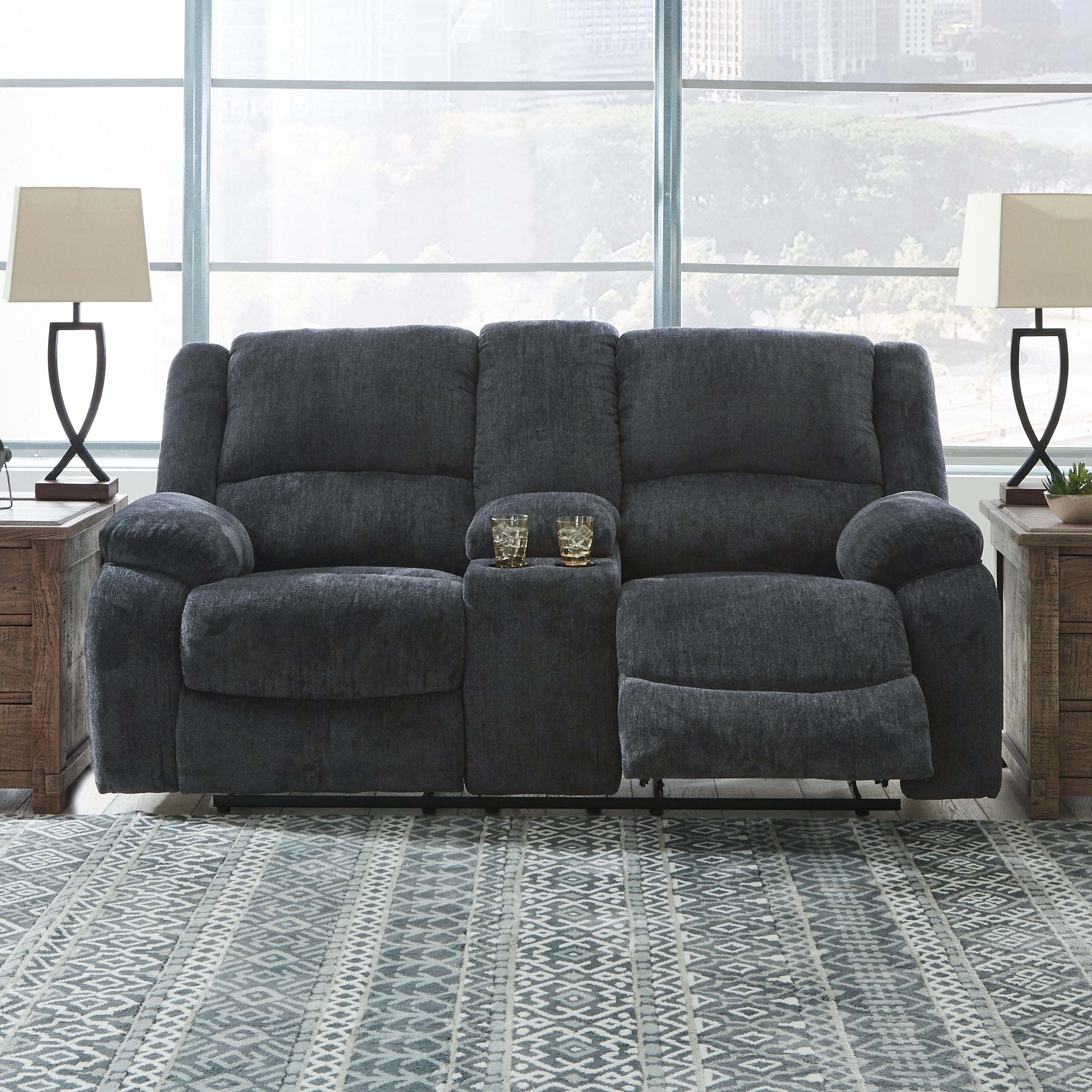 Draycoll Reclining Loveseat with Console - image 2