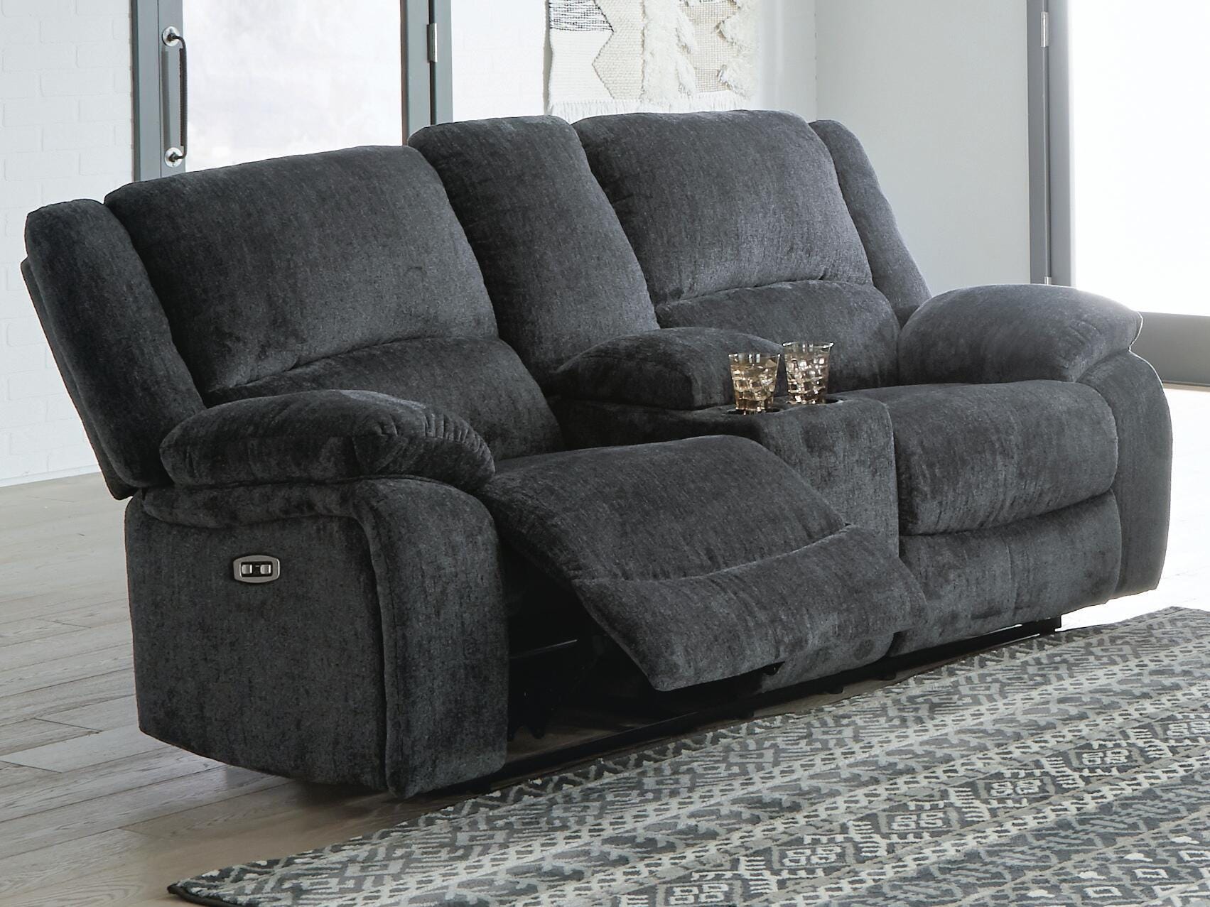 Draycoll Power Reclining Loveseat with Console - image 1