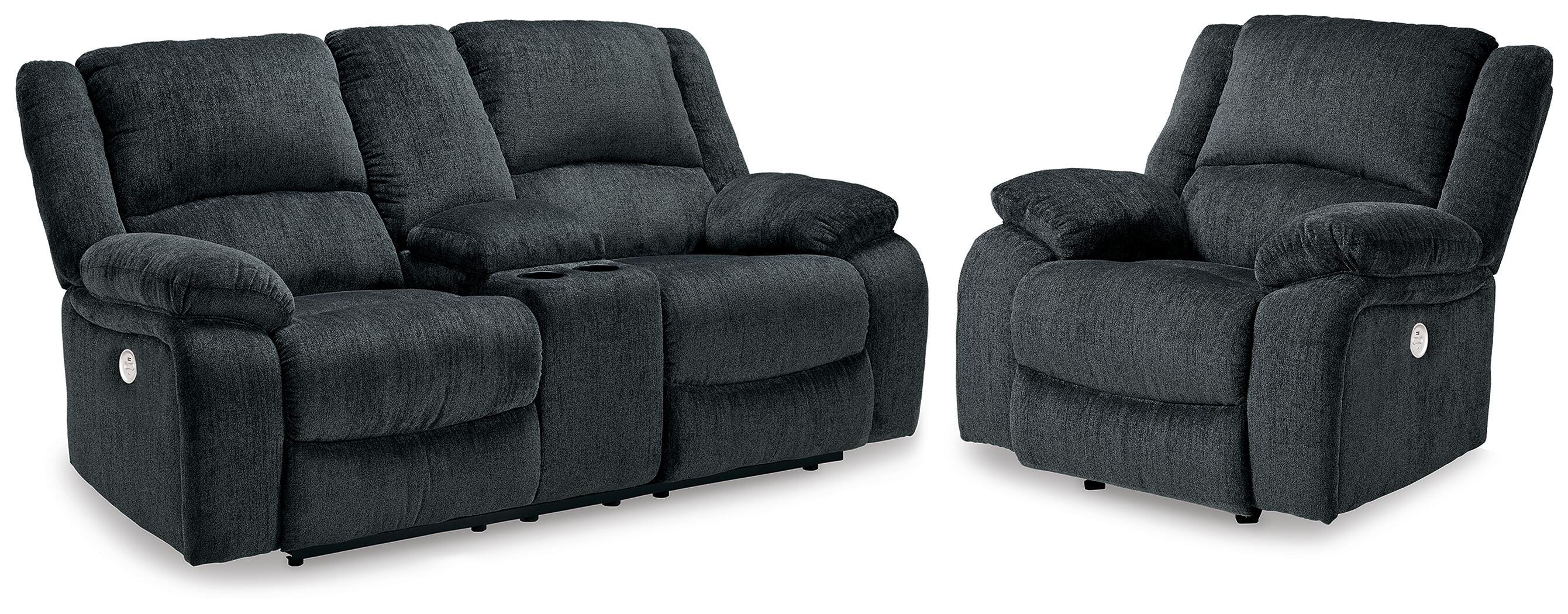 Sofá reclinable biplaza y sillón reclinable Draycoll Power - image 1