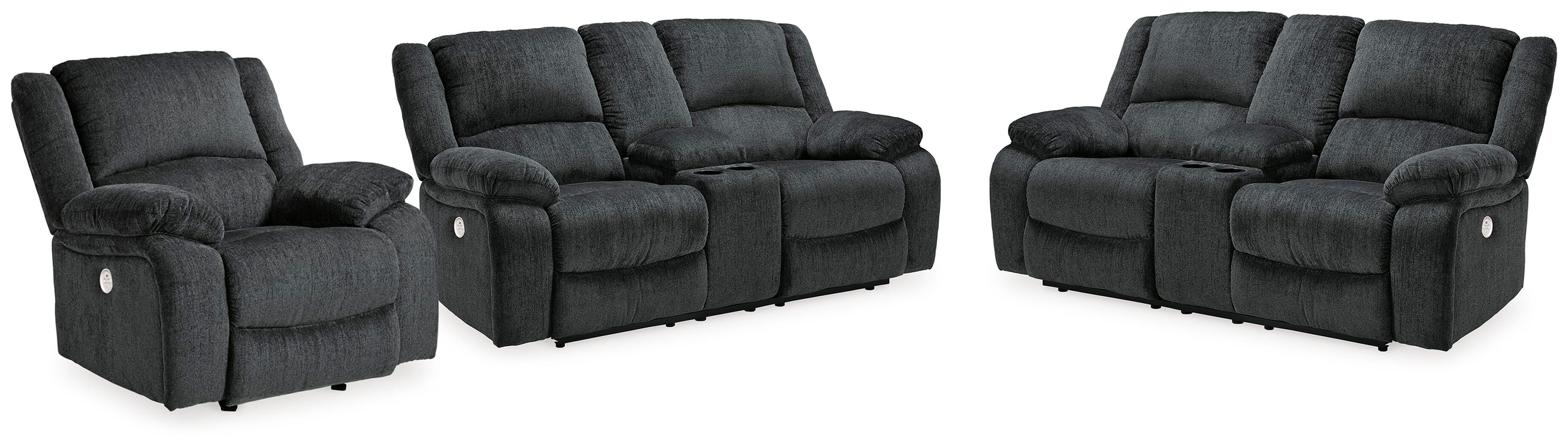 Draycoll 2 sofás reclinables eléctricos y sillón reclinable - image 1