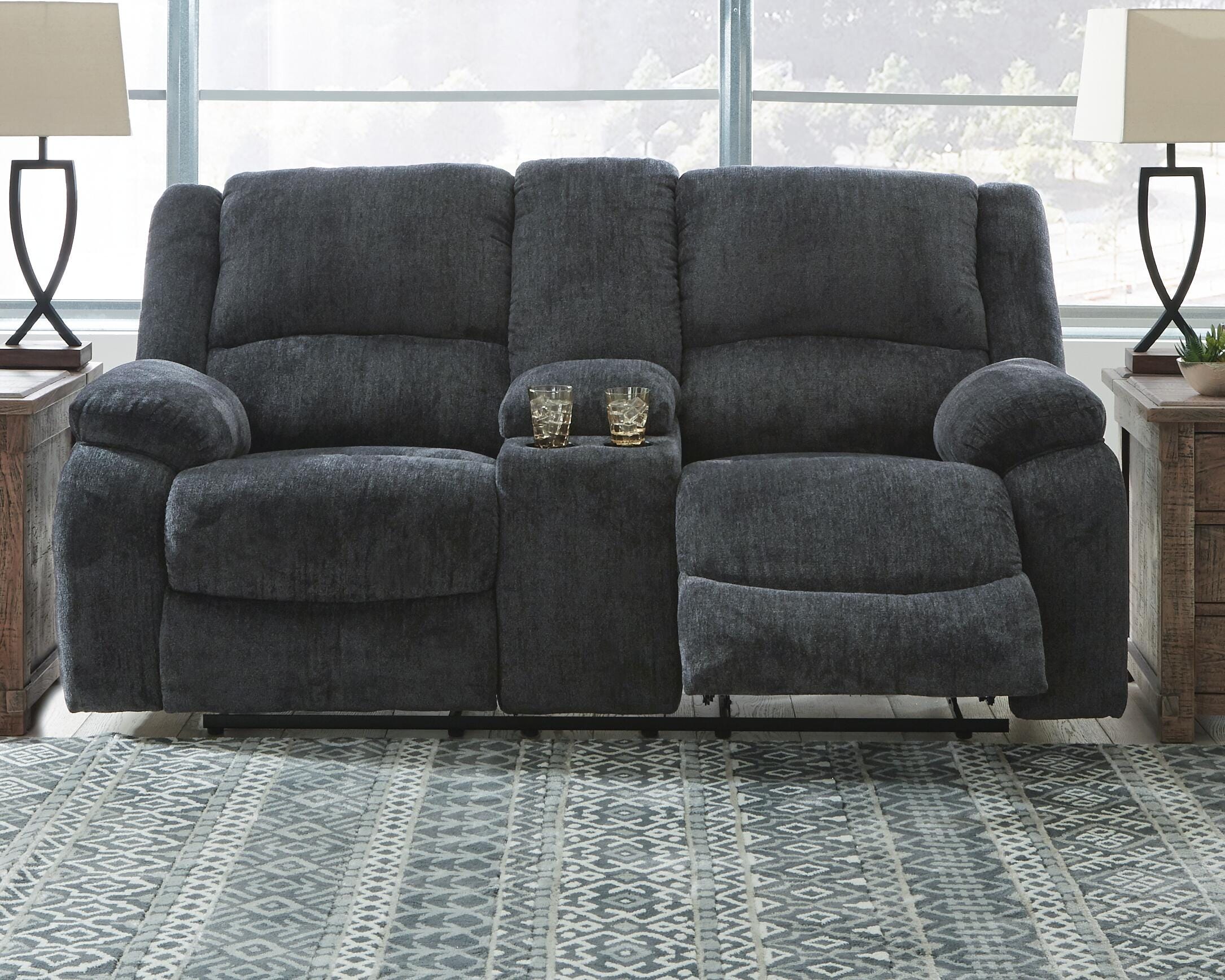 Draycoll Reclining Loveseat with Console - image 2
