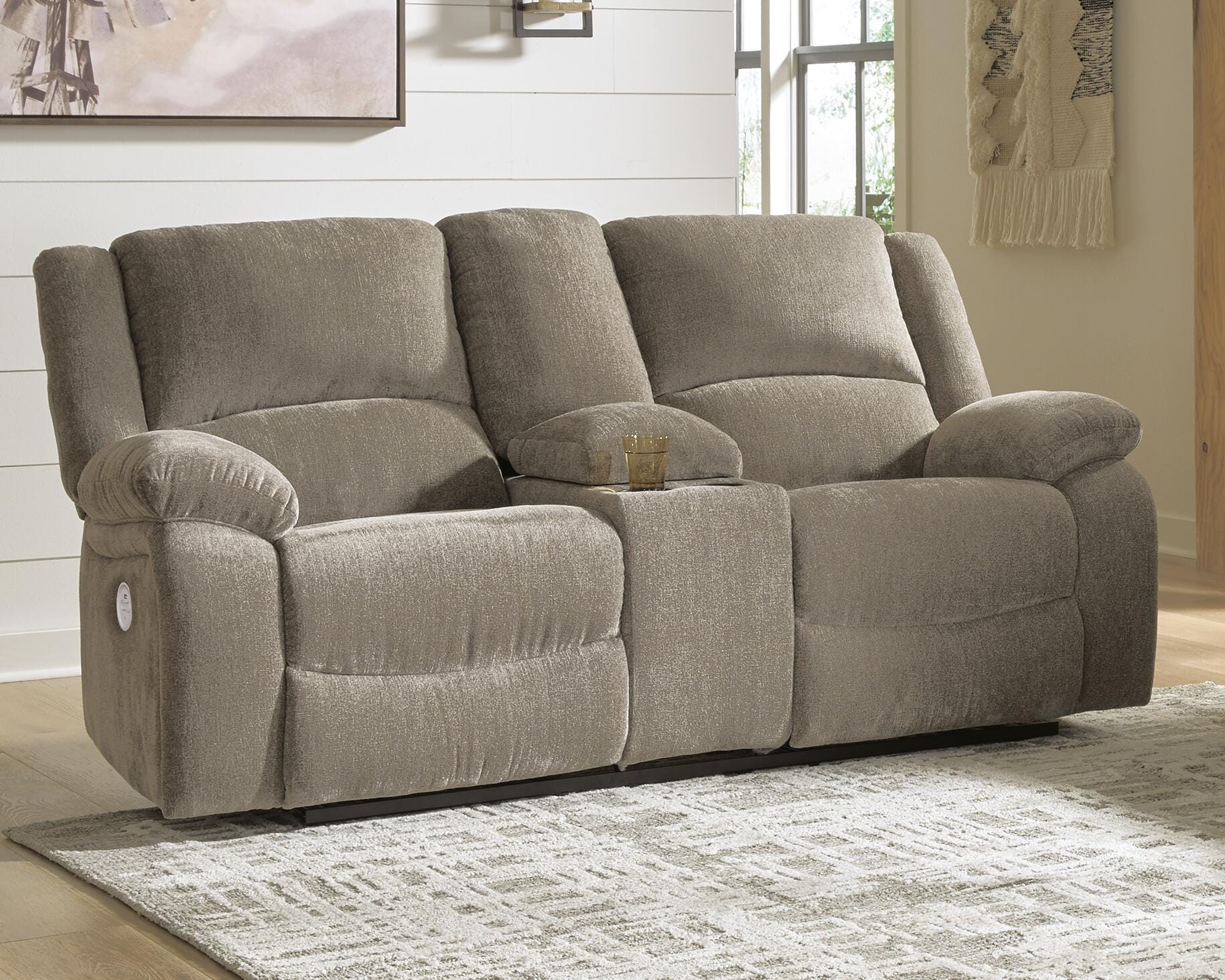 Draycoll Power Reclining Loveseat with Console - image 1