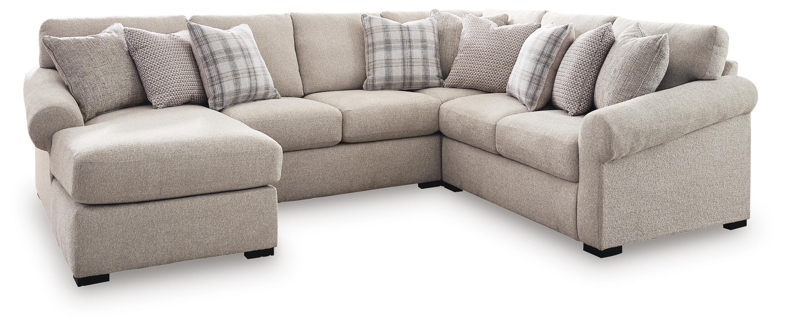 Bridgemont 4-Piece Sectional with Chaise, Stone, large