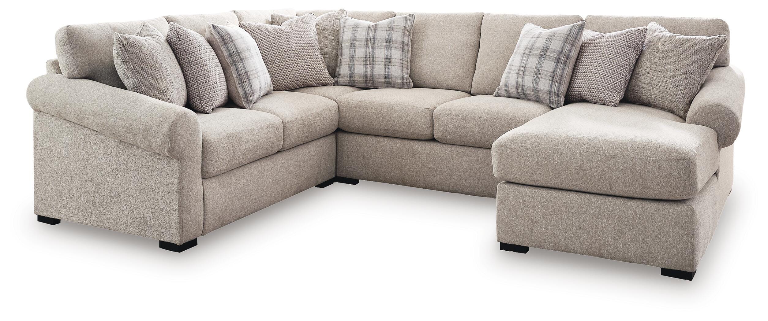 Bridgemont 4-Piece Sectional with Chaise, Stone, large