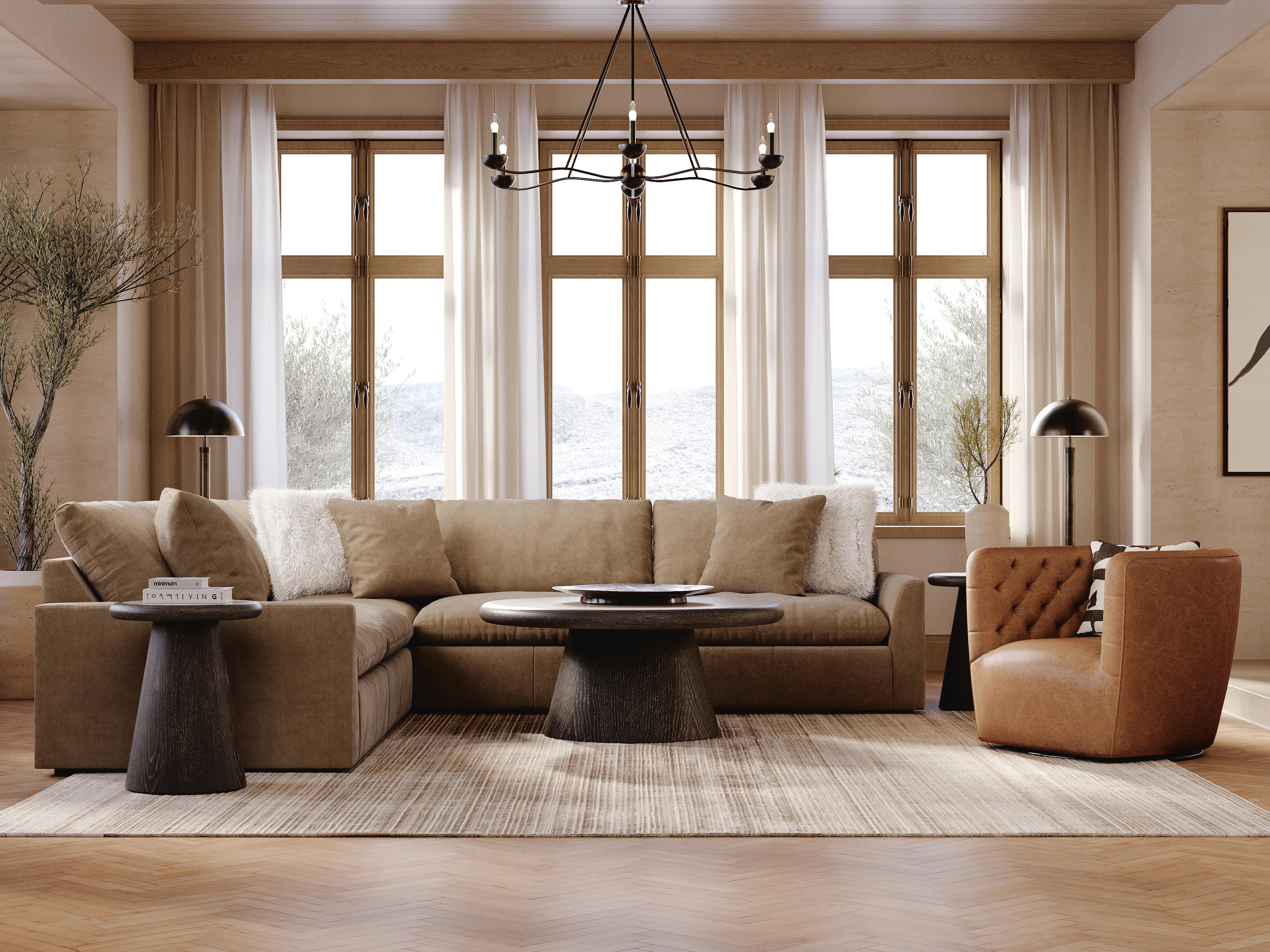 Whitehaven 5-Piece Sectional, Sable, rollover