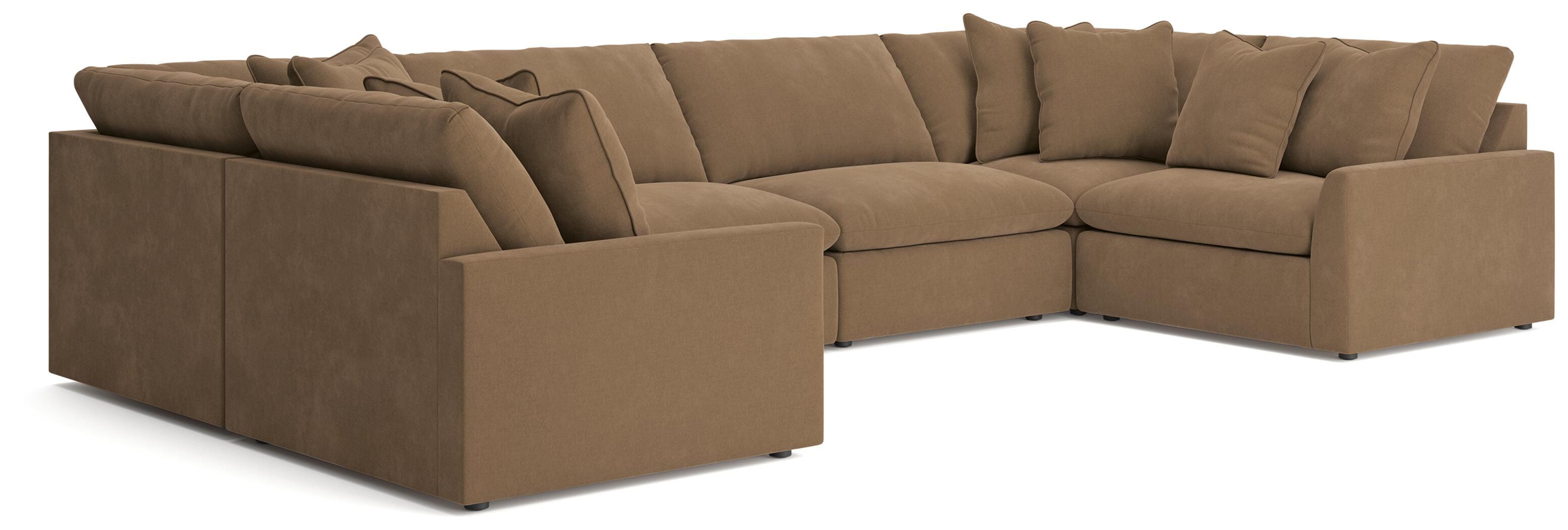 Whitehaven Velvet 6-Piece Modular U-Shaped Sectional product photo