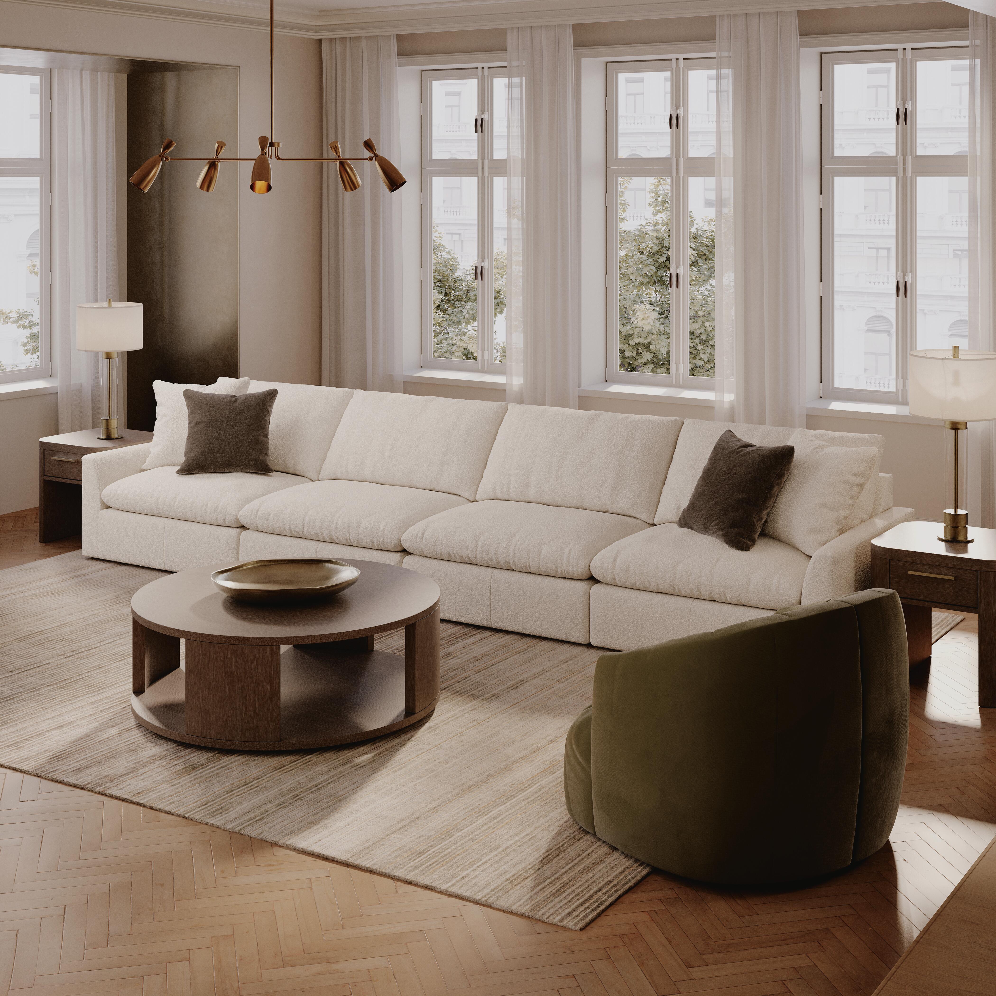 Ashley Luxe Whitehaven Boucle 4-Piece Modular Sectional