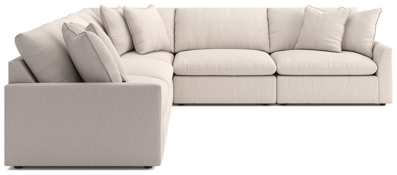 Ashley Luxe Whitehaven Boucle 5-Piece Modular L-Shaped Sectional, Oyster