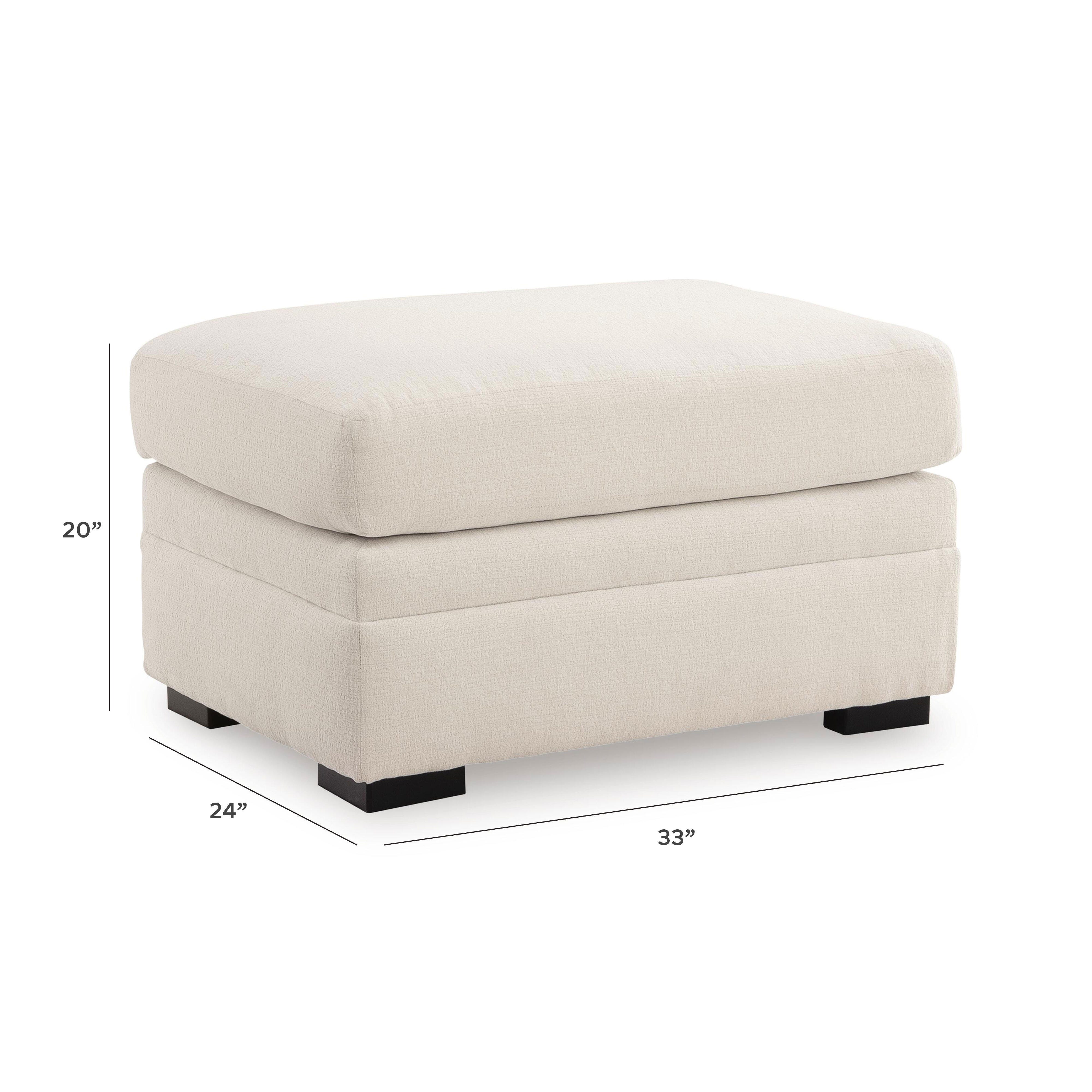 Hartmoor Ottoman, Pearl, large