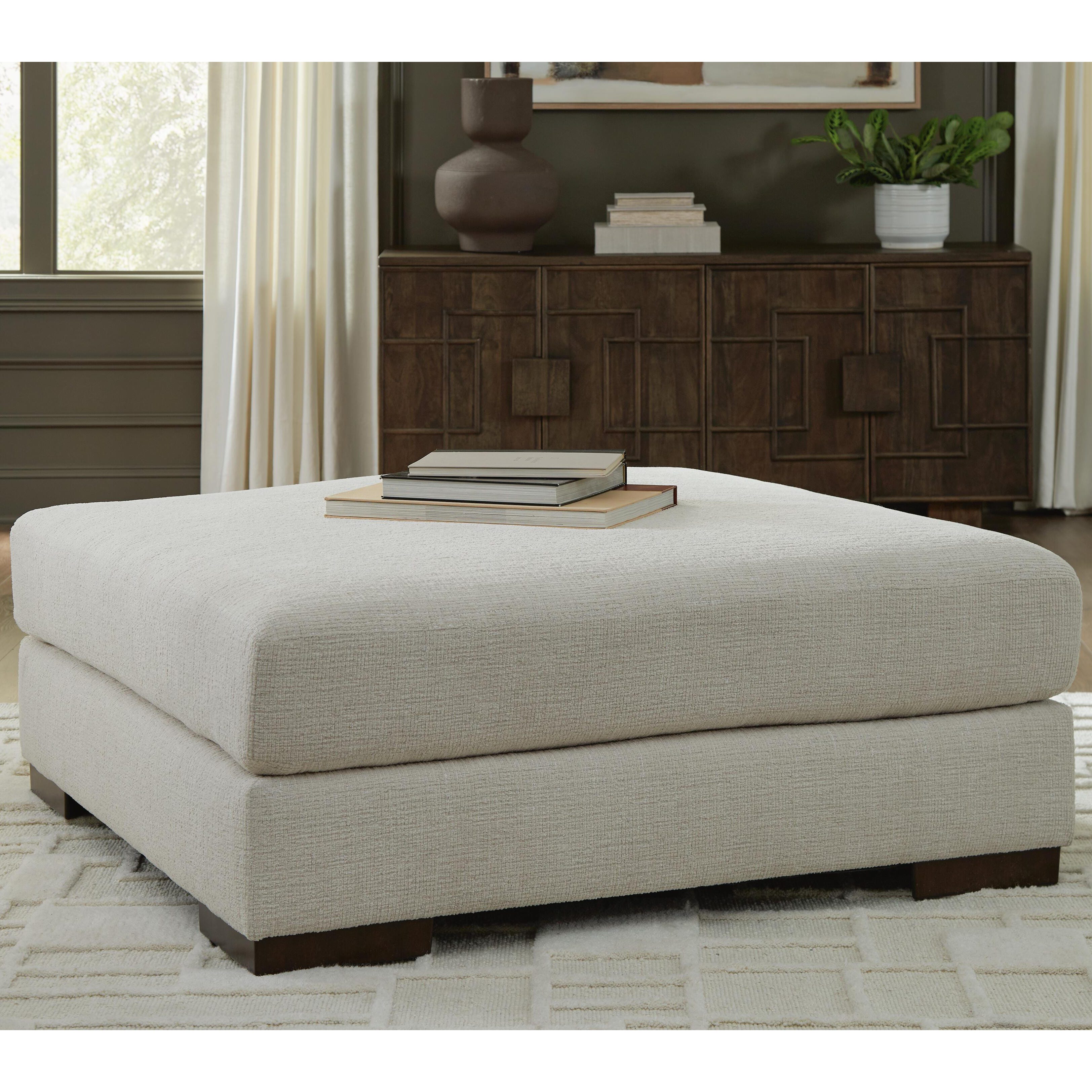 Barrelton Oversized Accent Ottoman, , large