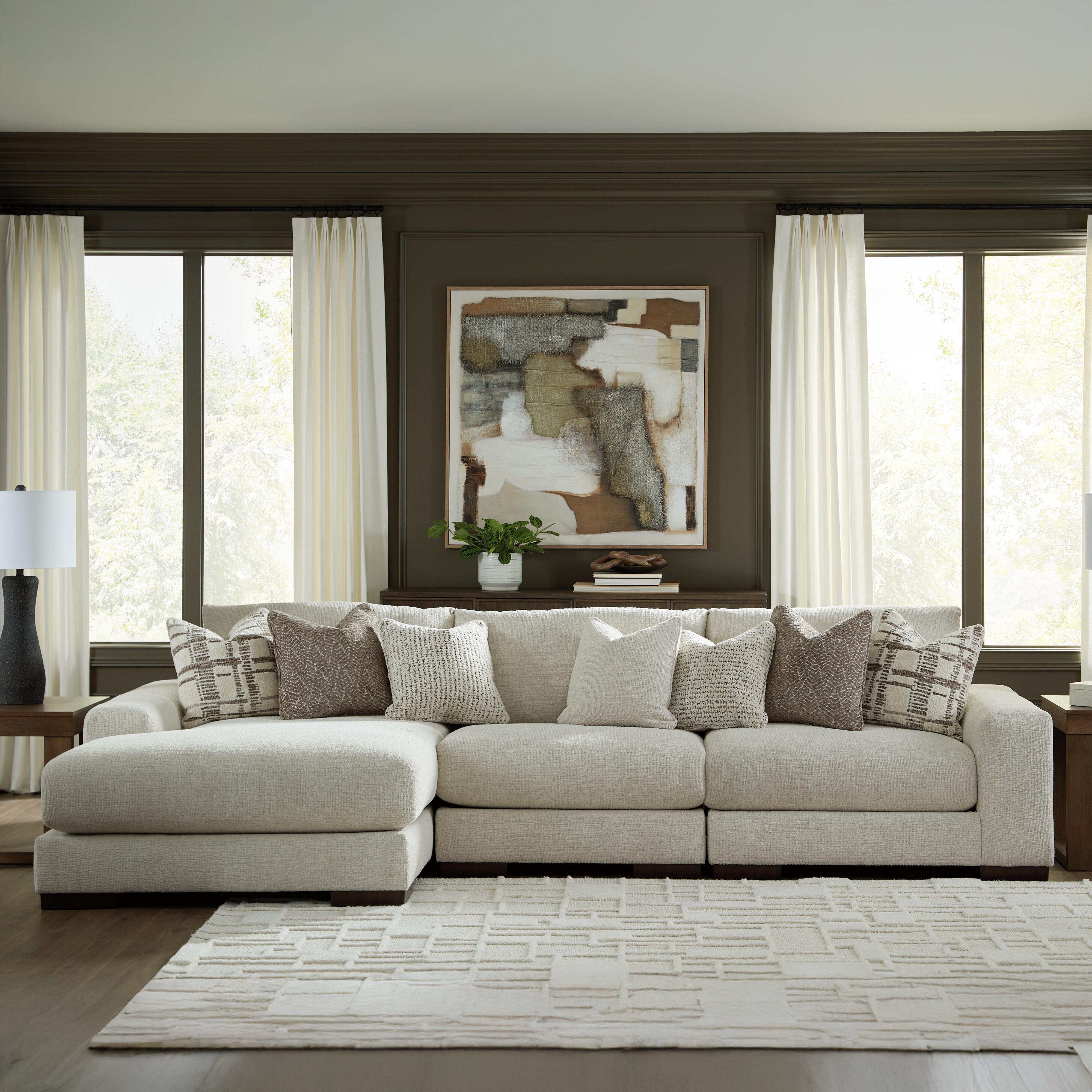 Barrelton 3-Piece Sectional with Chaise, Barley, large