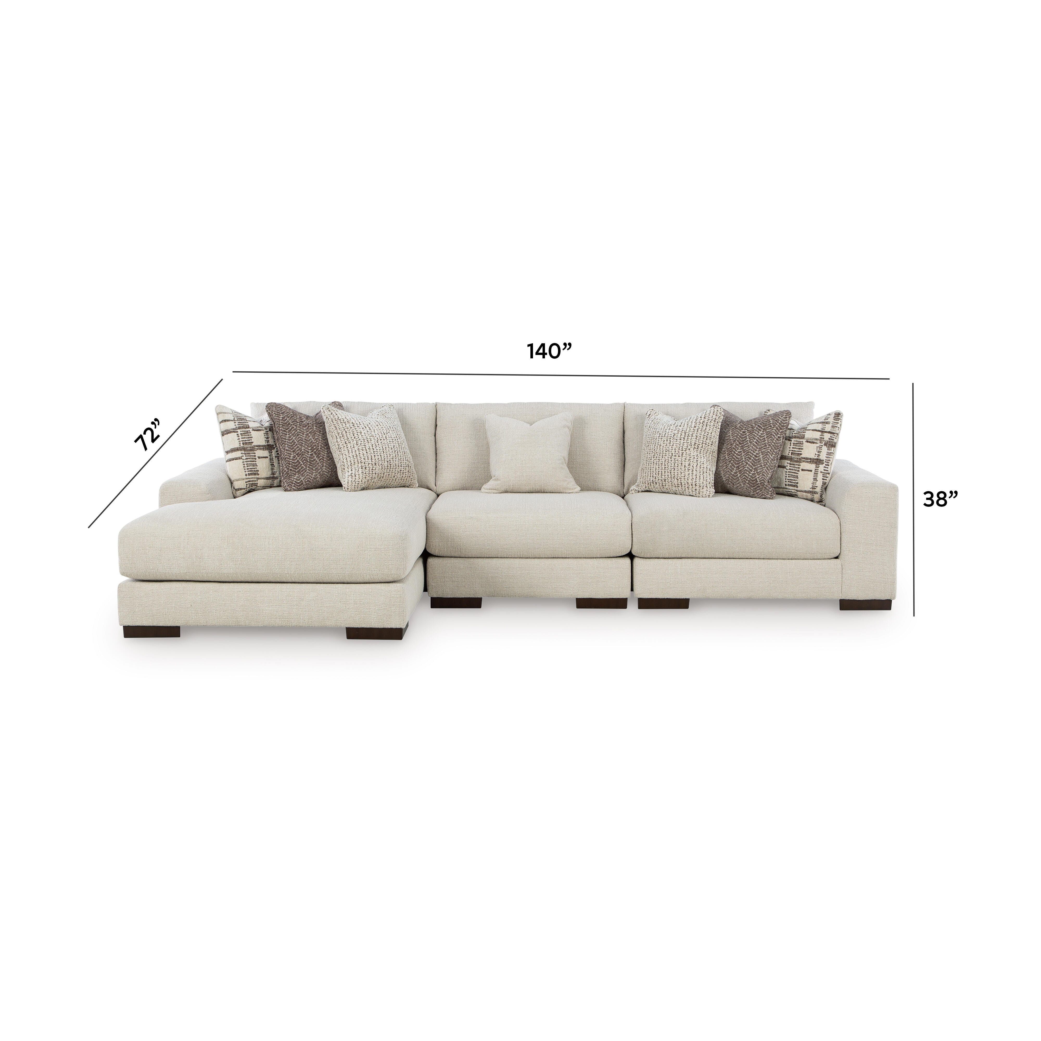 Barrelton 3-Piece Sectional with Chaise, Barley, large