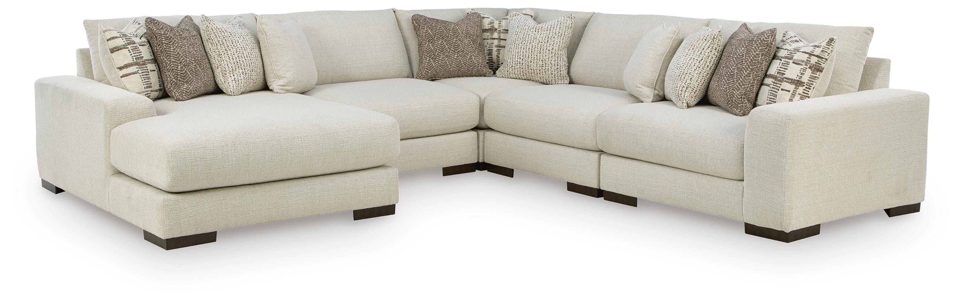 Barrelton 5-Piece Sectional with Chaise, Barley, large