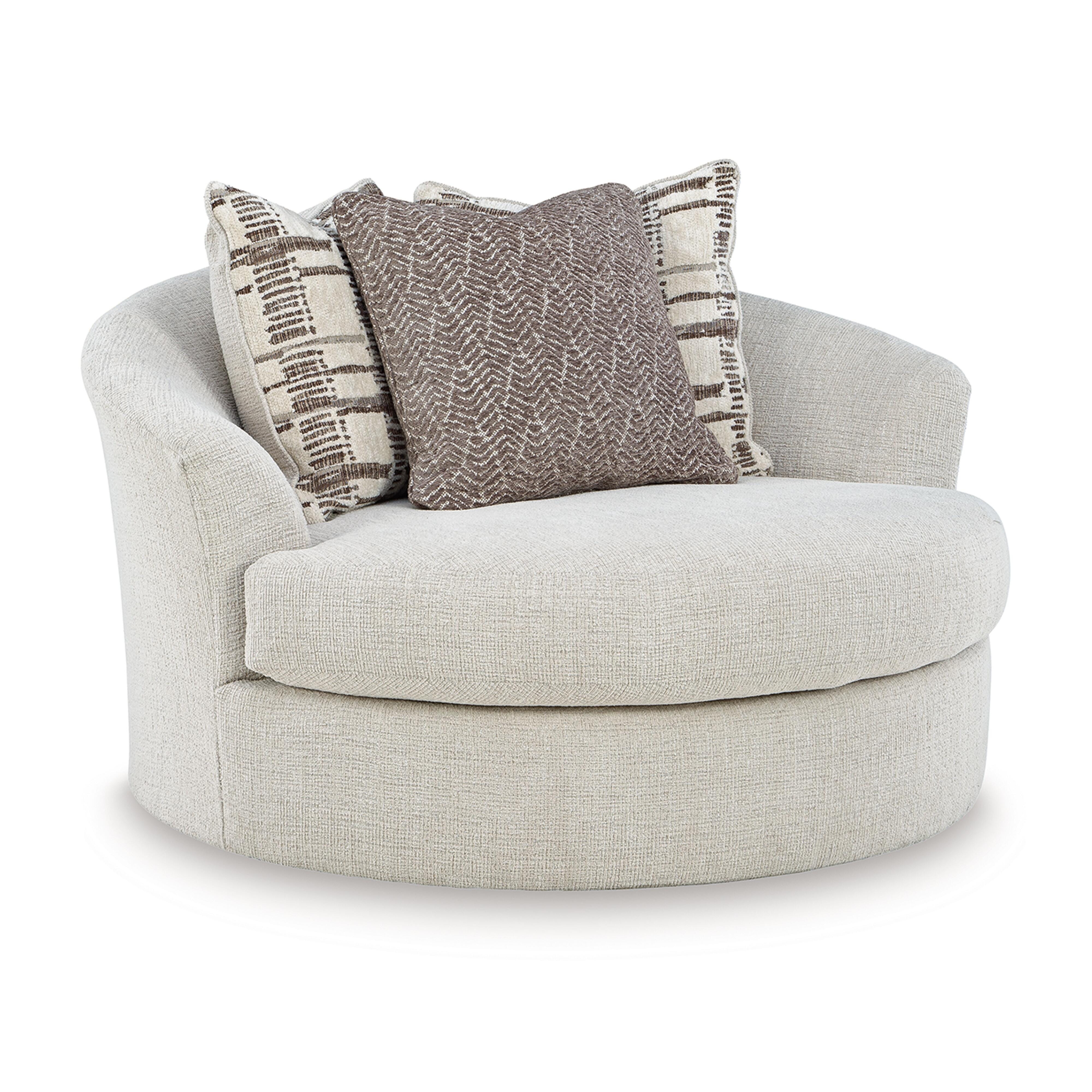 Barrelton Oversized Swivel Accent Chair, , large