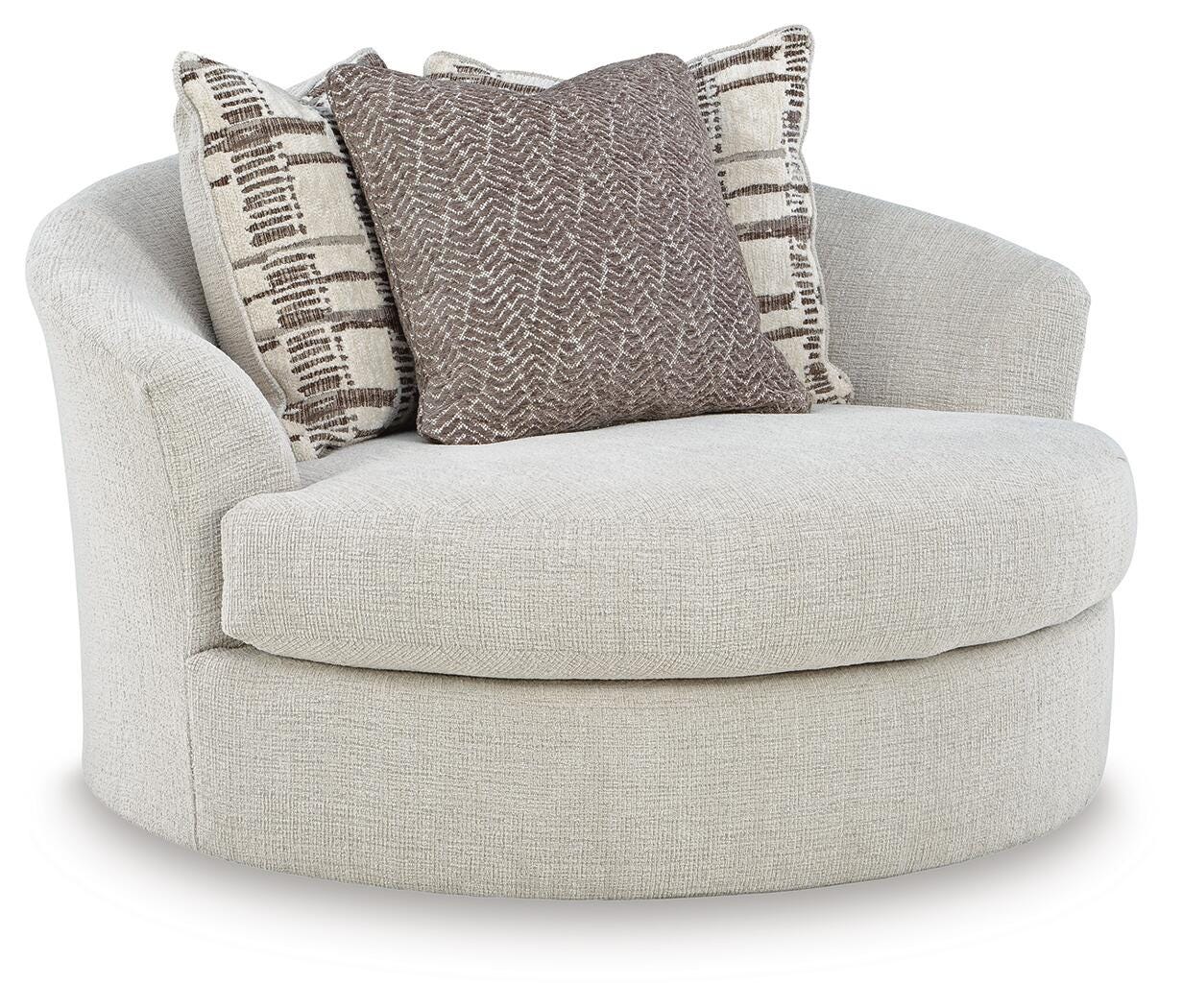 Barrelton Oversized Swivel Accent Chair, , large